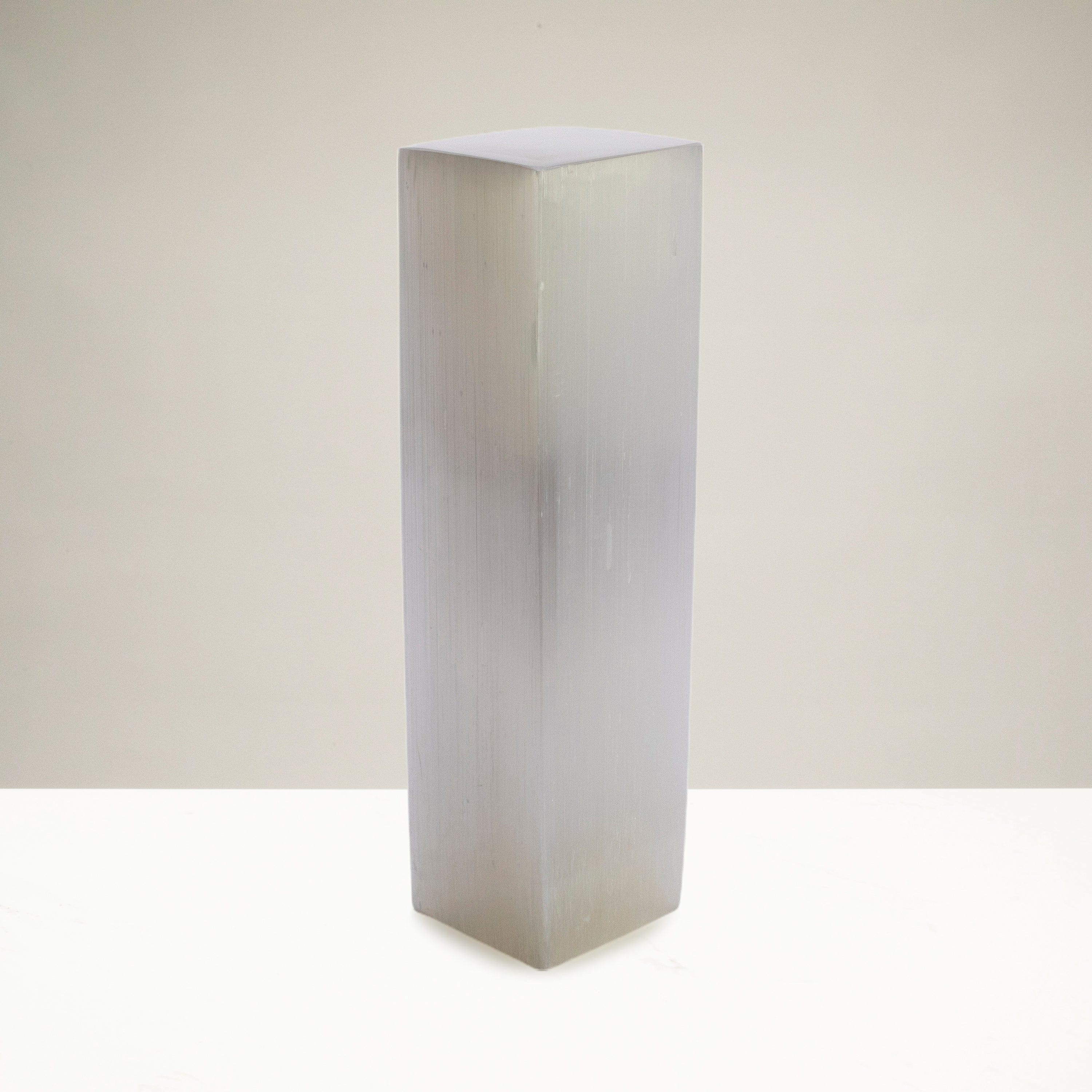 Kalifano Selenite Square Selenite Lamp from Morocco - 12" SL500-30