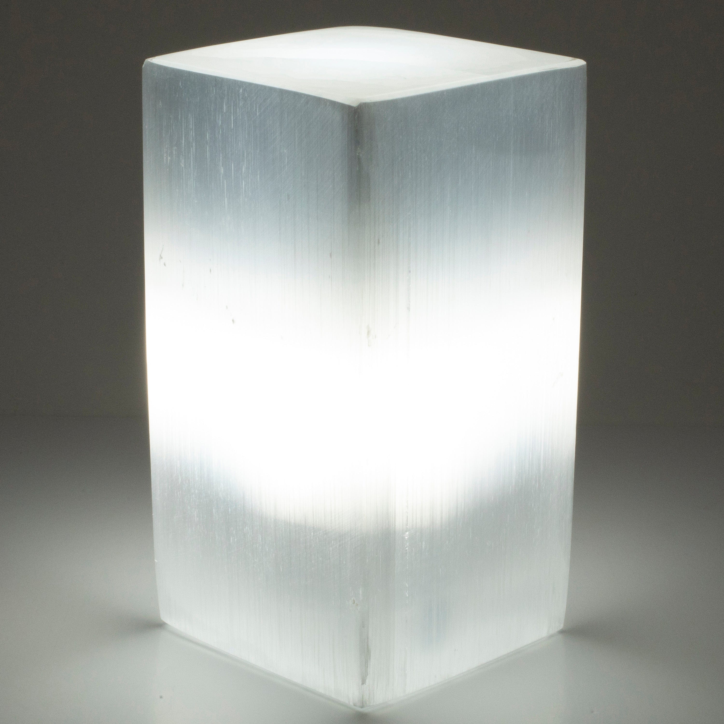 Kalifano Selenite Square Selenite Lamp from Morocco - 6" SL200-15