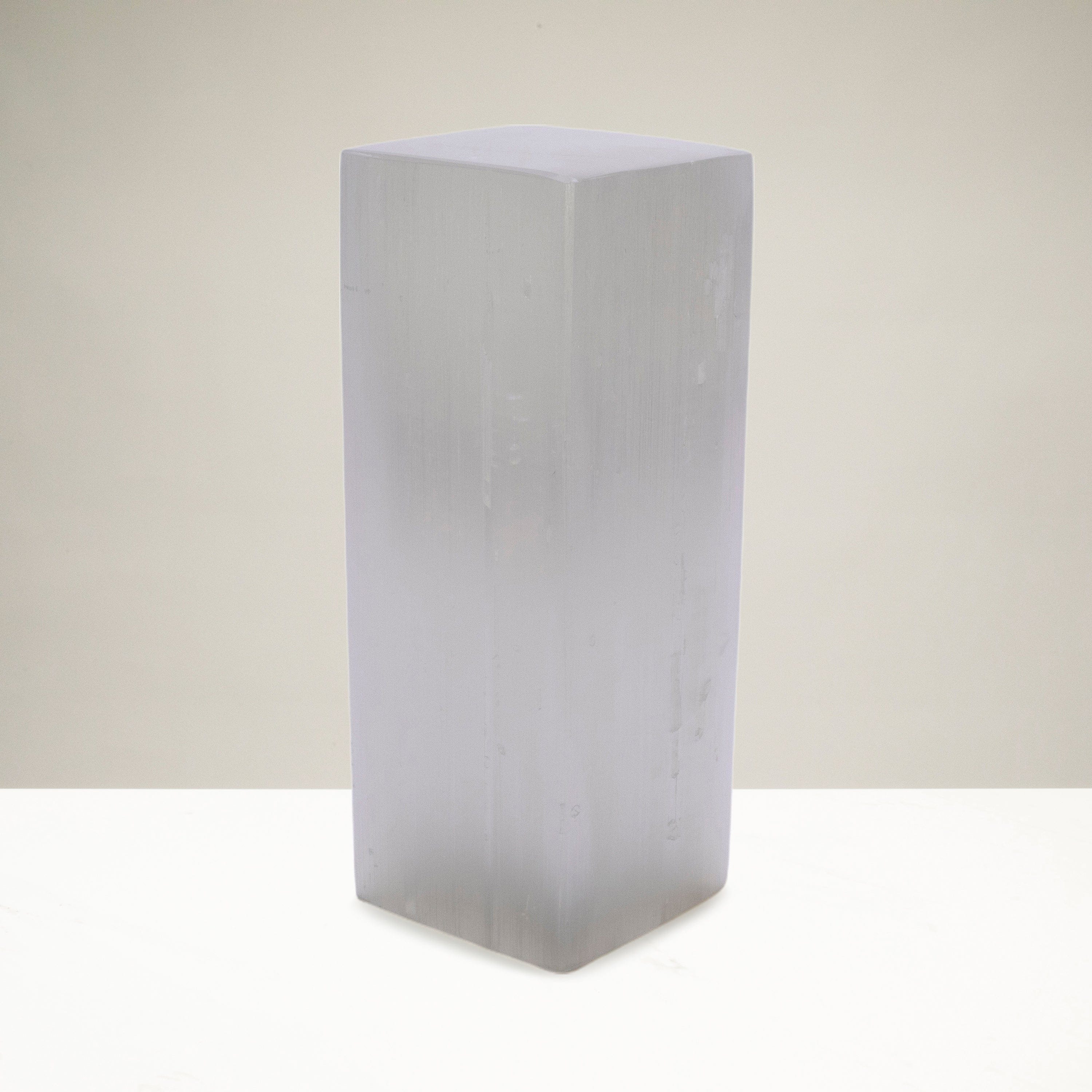 Kalifano Selenite Square Selenite Lamp from Morocco - 8" SL300-20