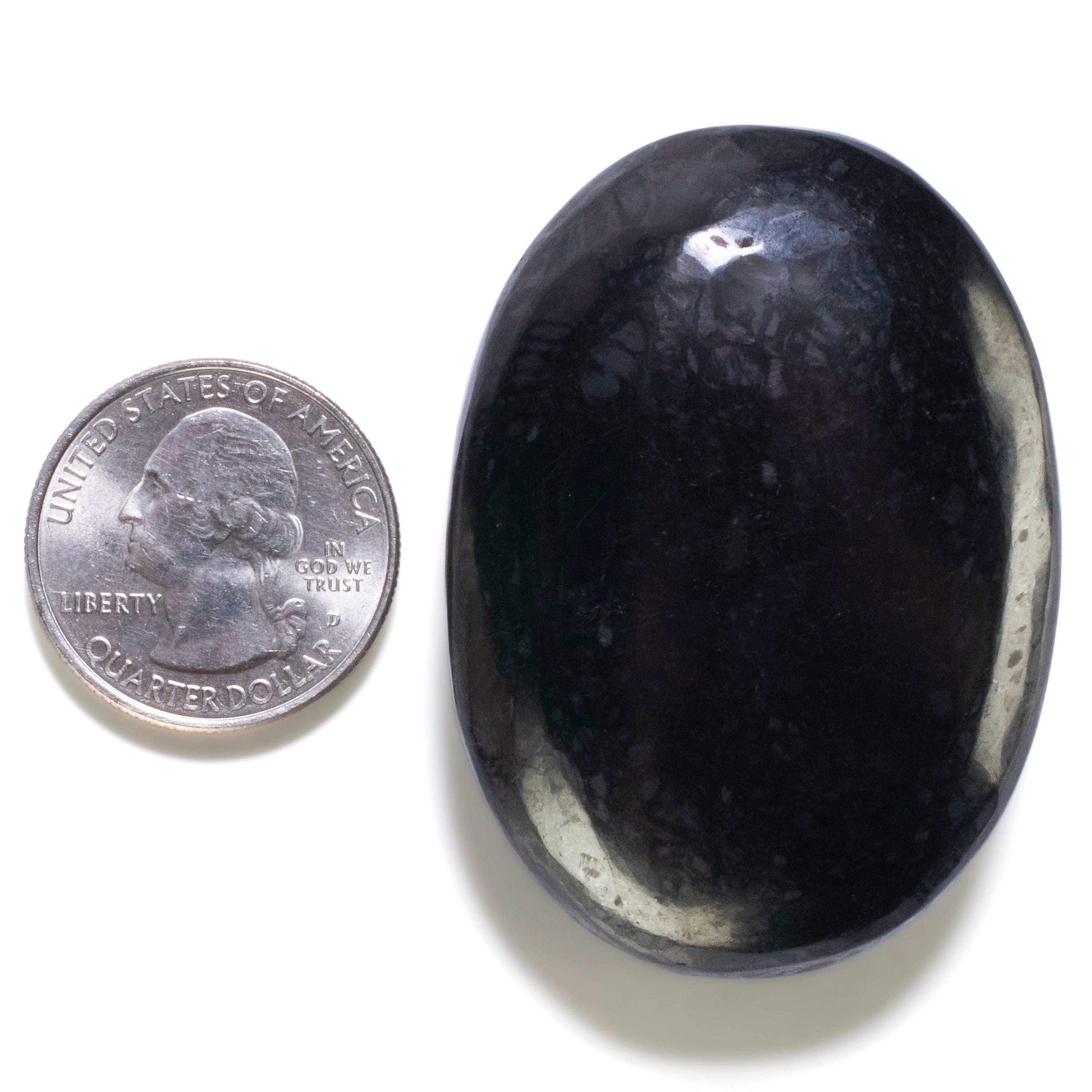 Kalifano Shungite Shungite Palm Stone PS60-SH