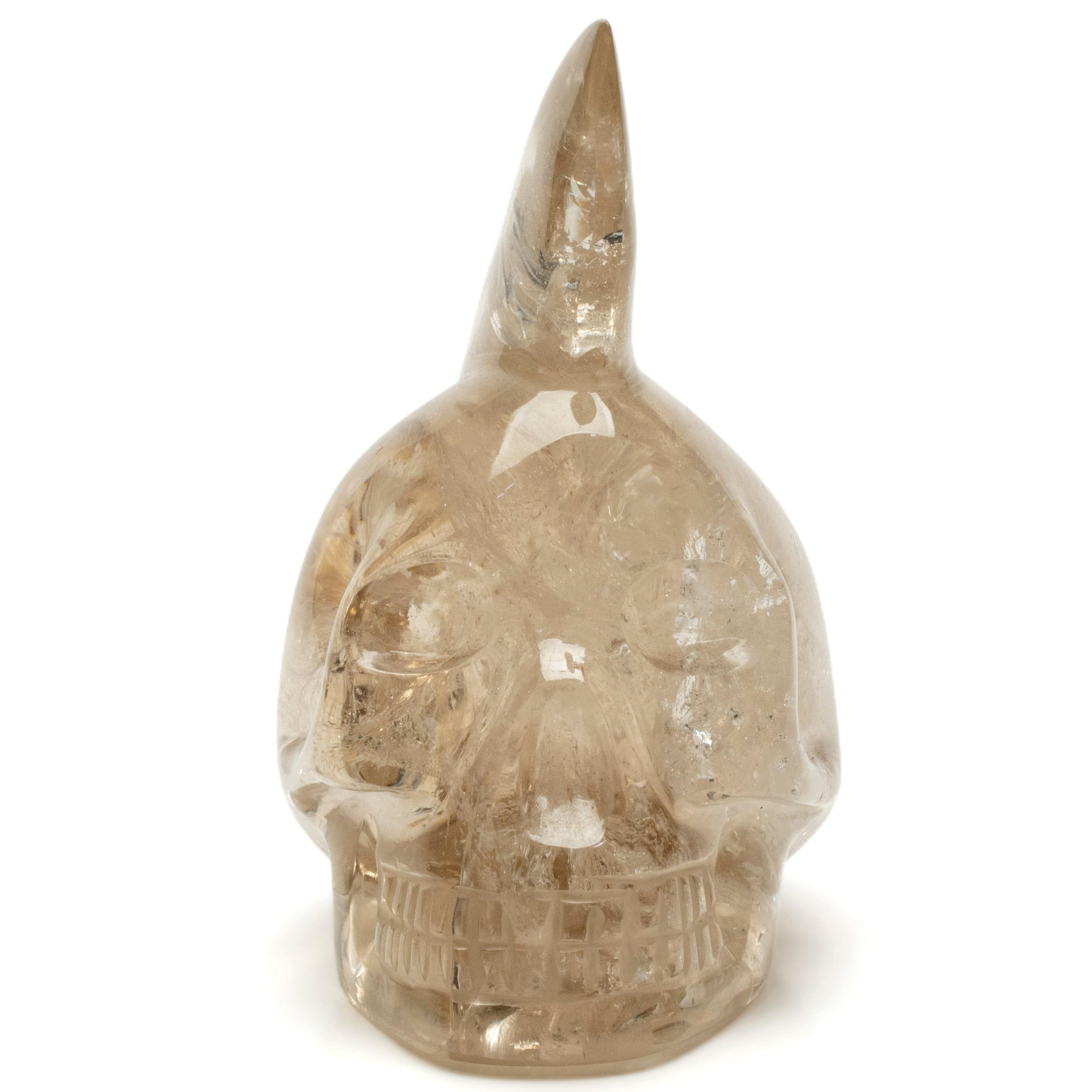 KALIFANO Smoky Quartz Smoky Quartz Skull Carving from Brazil - 5" / 965 grams SK5800.003