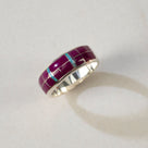 Sugilite 925 Sterling Silver Ring USA Handmade with Opal Accent