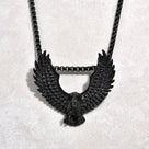 Black Eagle Steel Hearts Necklace