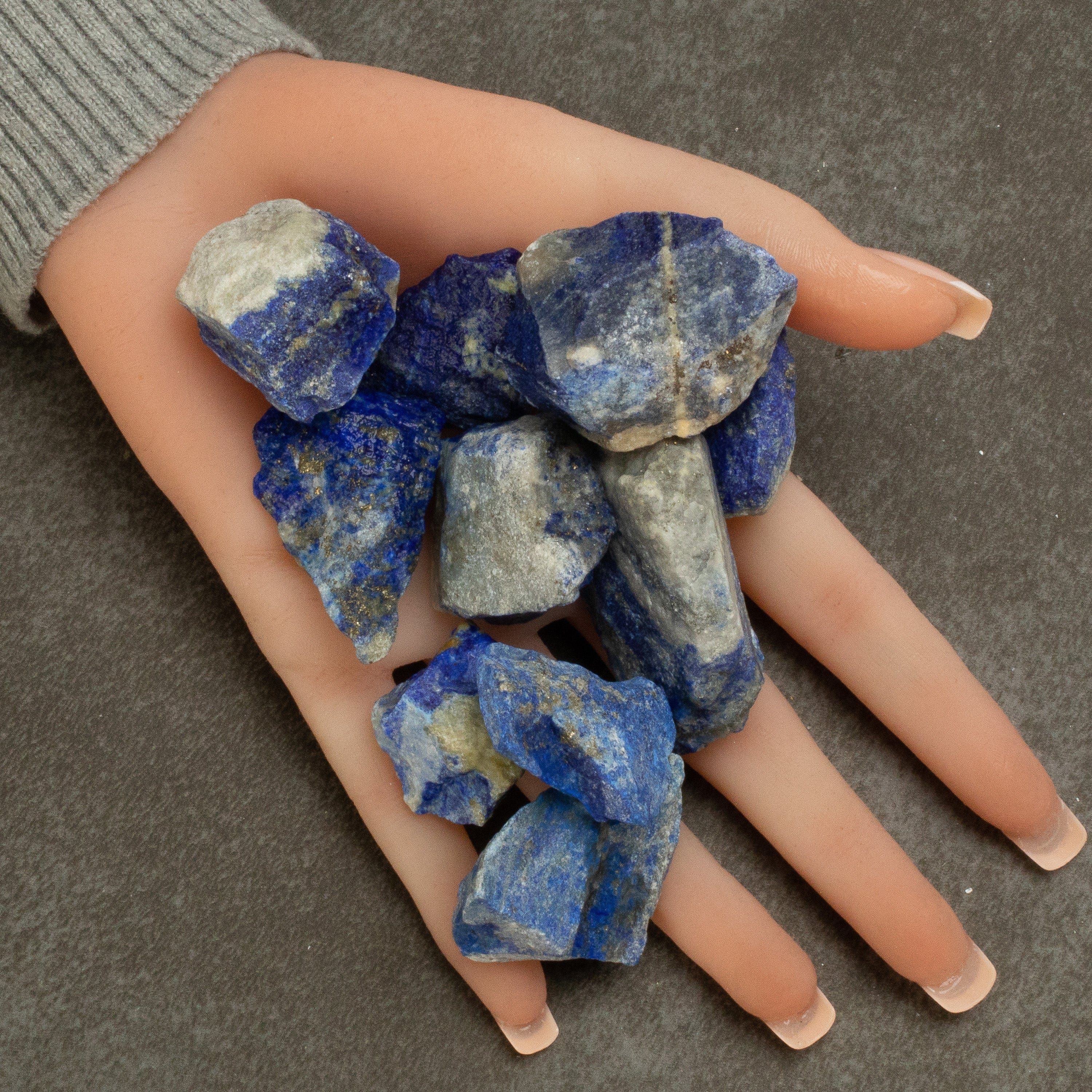 KALIFANO TUMBLED STONES Rough Lapis (10 Stone Bundle) RG-LP