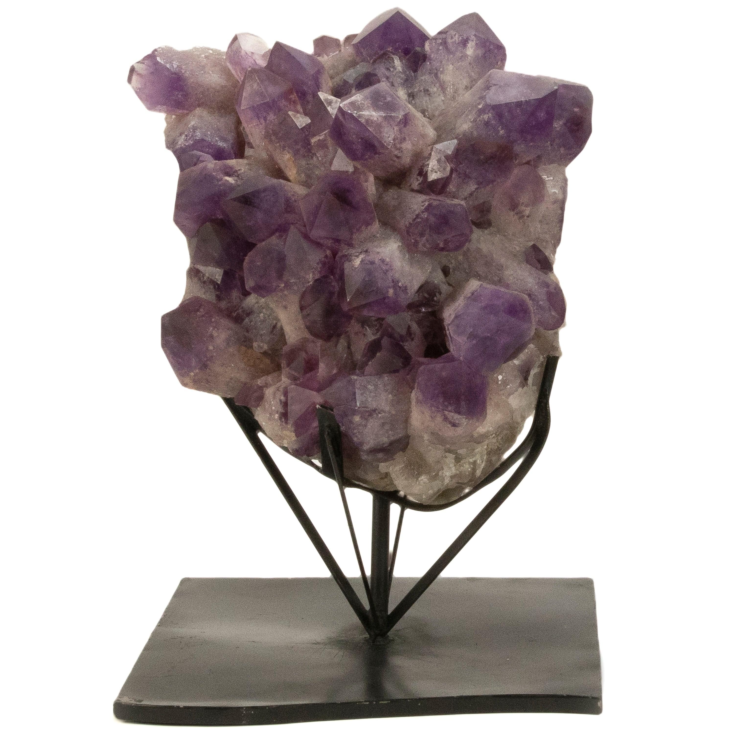 Kalifano Amethyst Bolivian Amethyst Point Cluster on Custom Stand - 28" / 82 kg BA70000.001