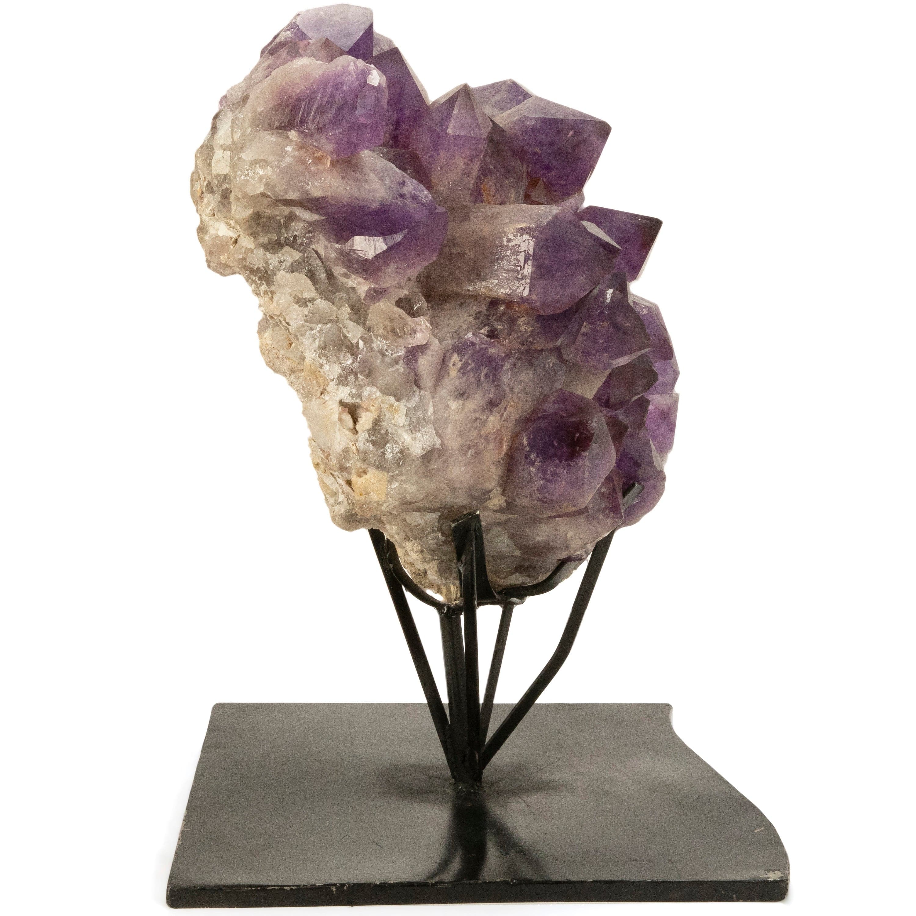 Kalifano Amethyst Bolivian Amethyst Point Cluster on Custom Stand - 28" / 82 kg BA70000.001