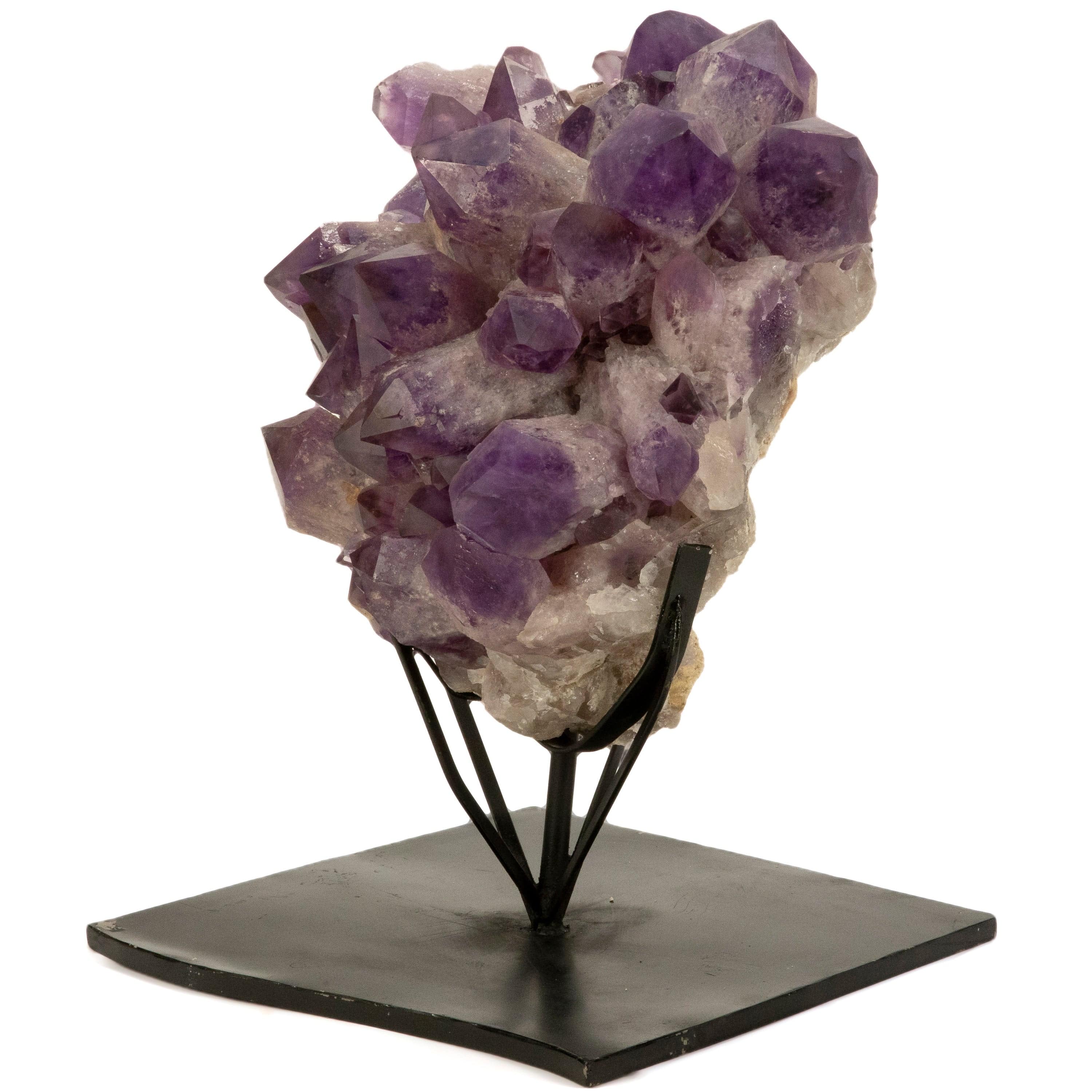 Kalifano Amethyst Bolivian Amethyst Point Cluster on Custom Stand - 28" / 82 kg BA70000.001