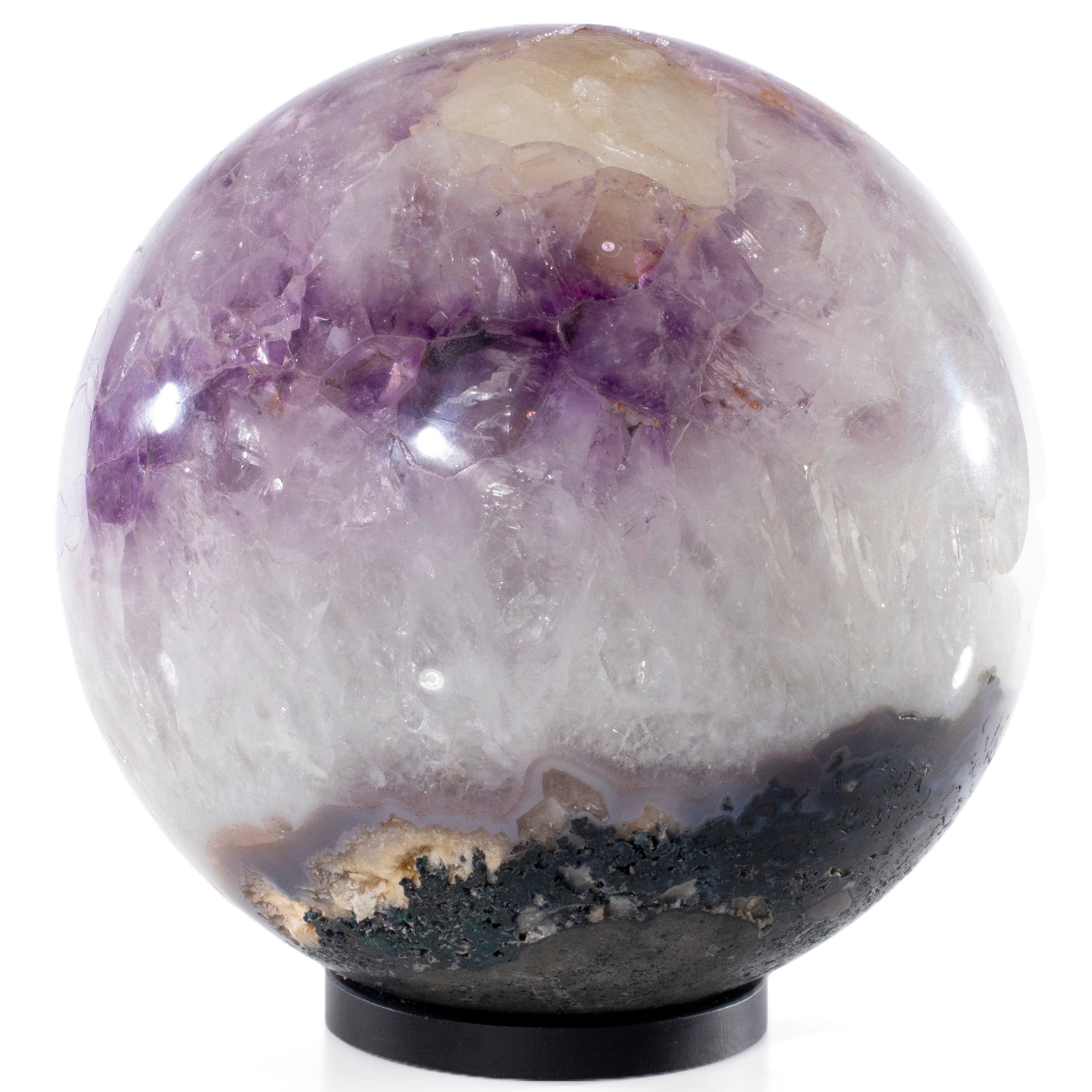 Kalifano Amethyst Natural Brazilian Amethyst Sphere Carving SPHERE14000-AM