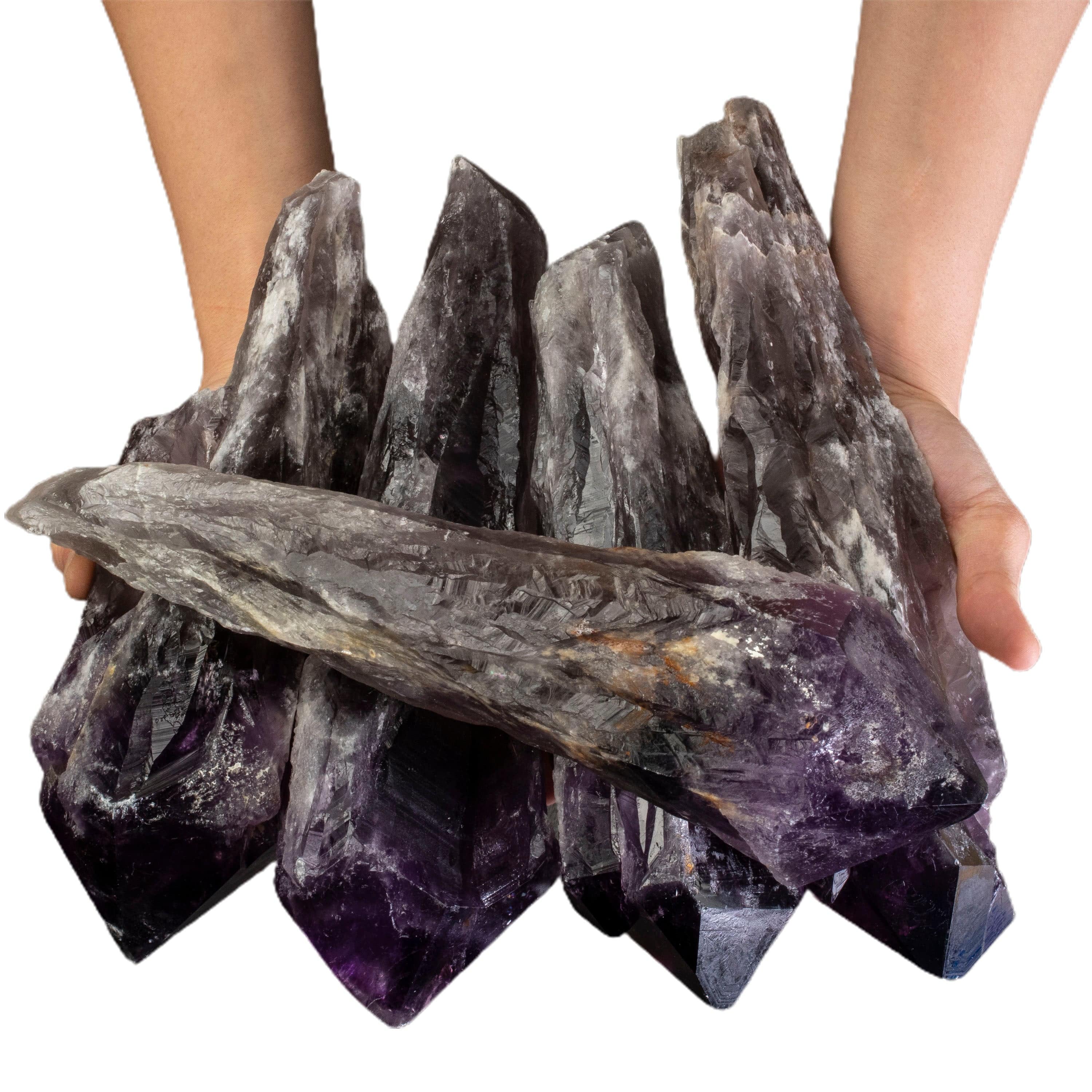 Kalifano Amethyst Natural Elestial Amethyst Point - 10 in. / 2.7 lbs ALW1400