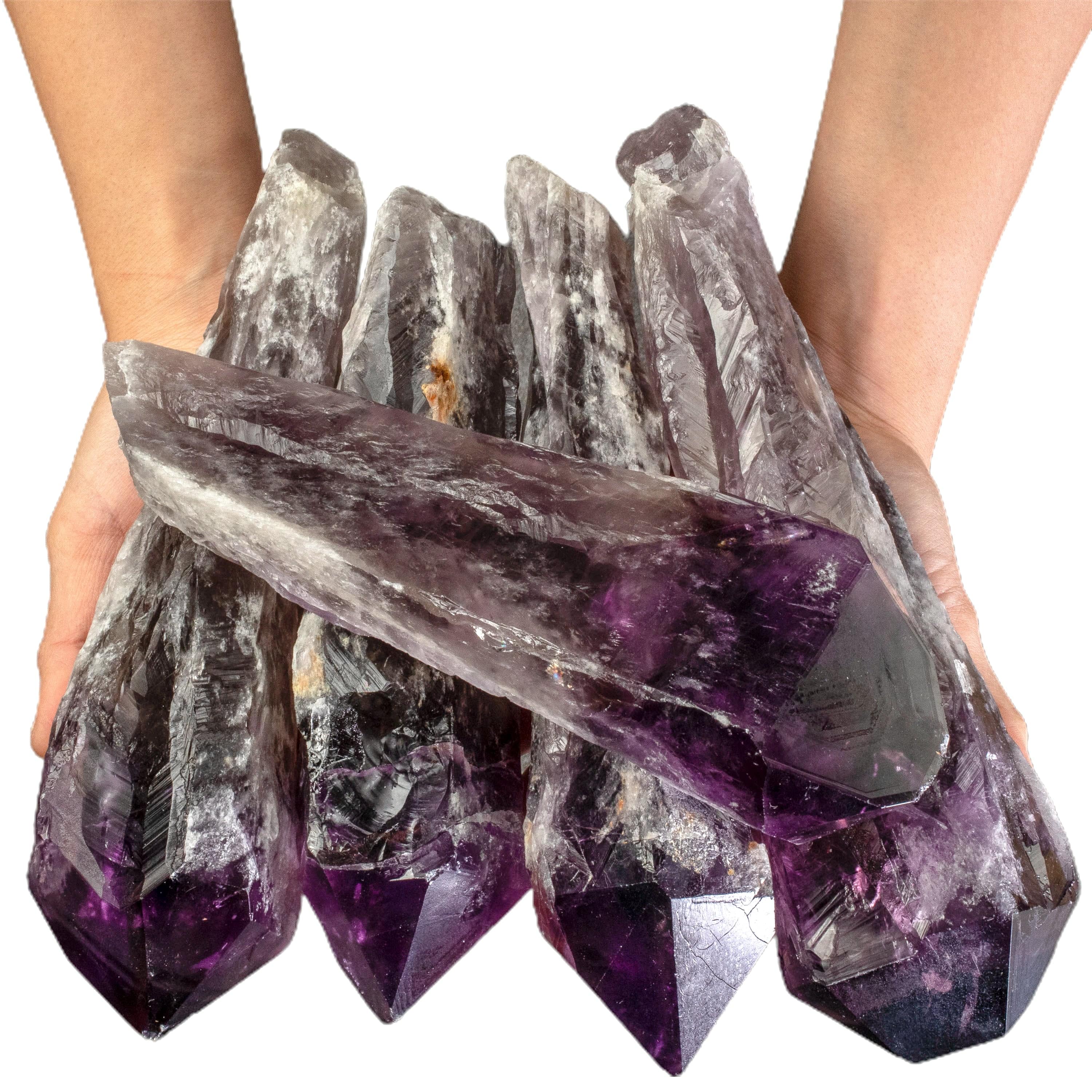 Kalifano Amethyst Natural Elestial Amethyst Point - 10 in. / 2 lbs ALW1000