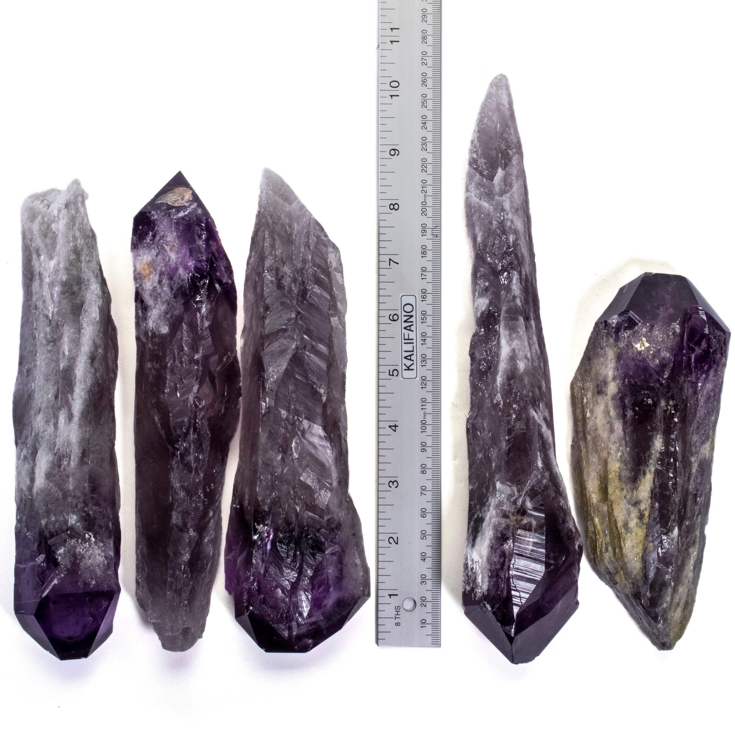 Kalifano Amethyst Natural Elestial Amethyst Point - 8 in. / 1.3 lbs ALW600