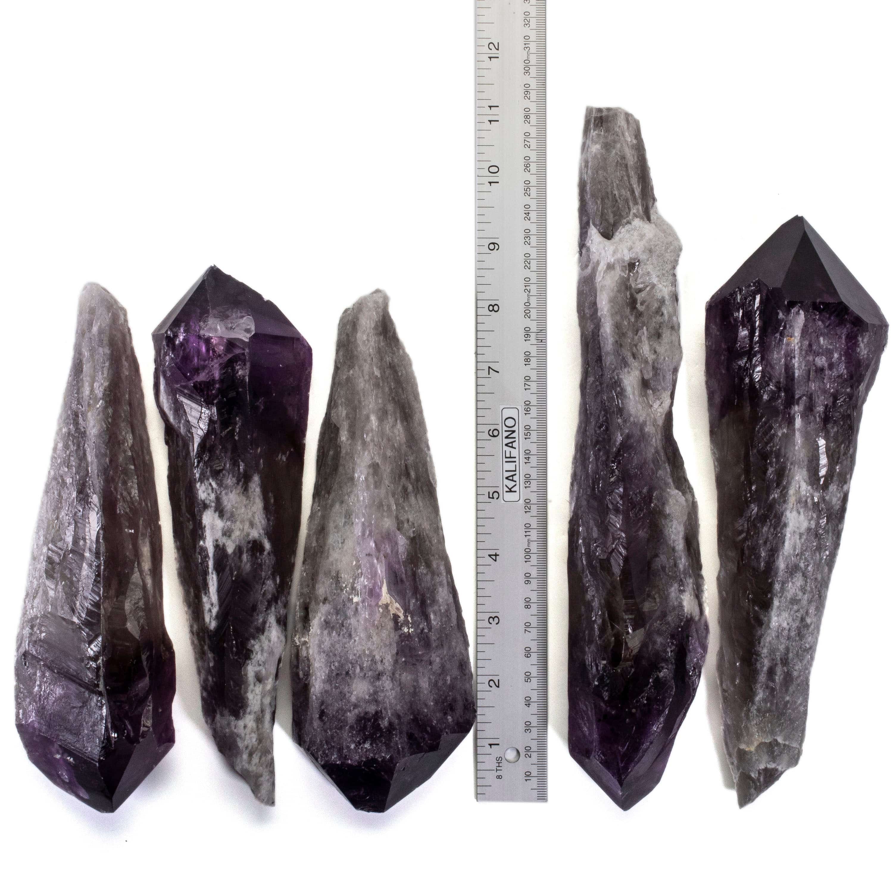 Kalifano Amethyst Natural Elestial Amethyst Point - 8 in. / 1.5 lbs ALW800