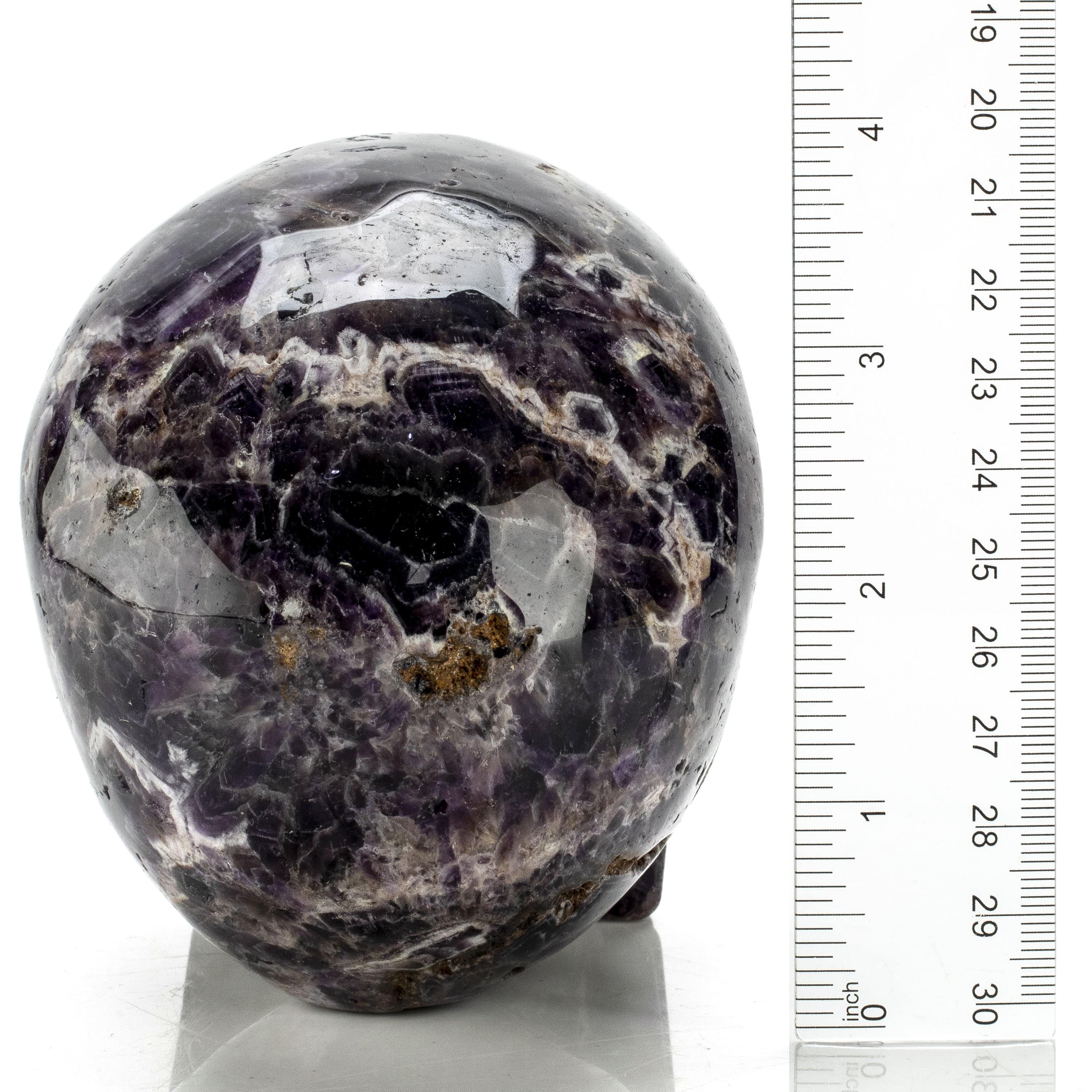 Kalifano Amethyst Natural Hand Carved Moroccan Amethyst Skull - 5 in. / 1,460 grams SK5000.001