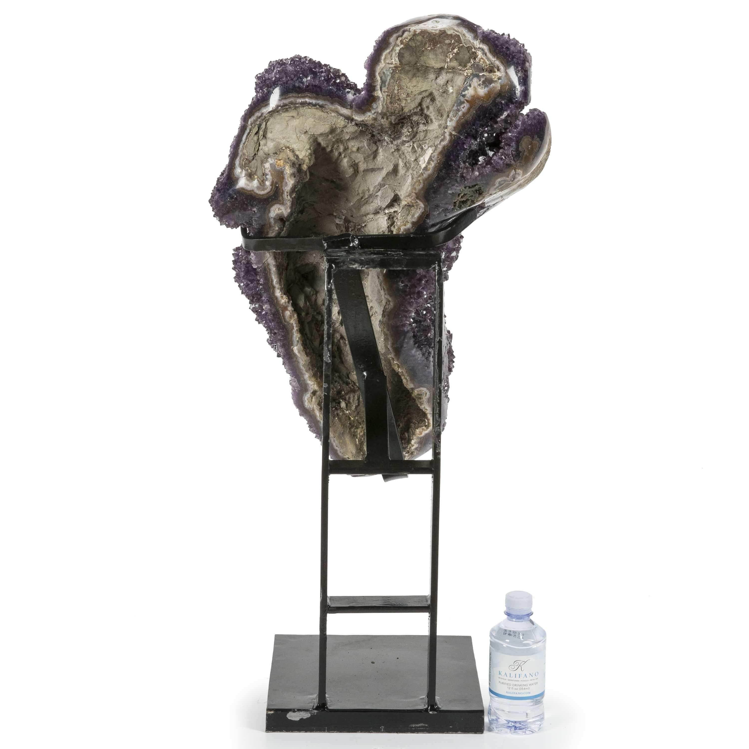 Natural Uruguayan Amethyst Geode on Custom Stand - 30 in / 33.7 kg