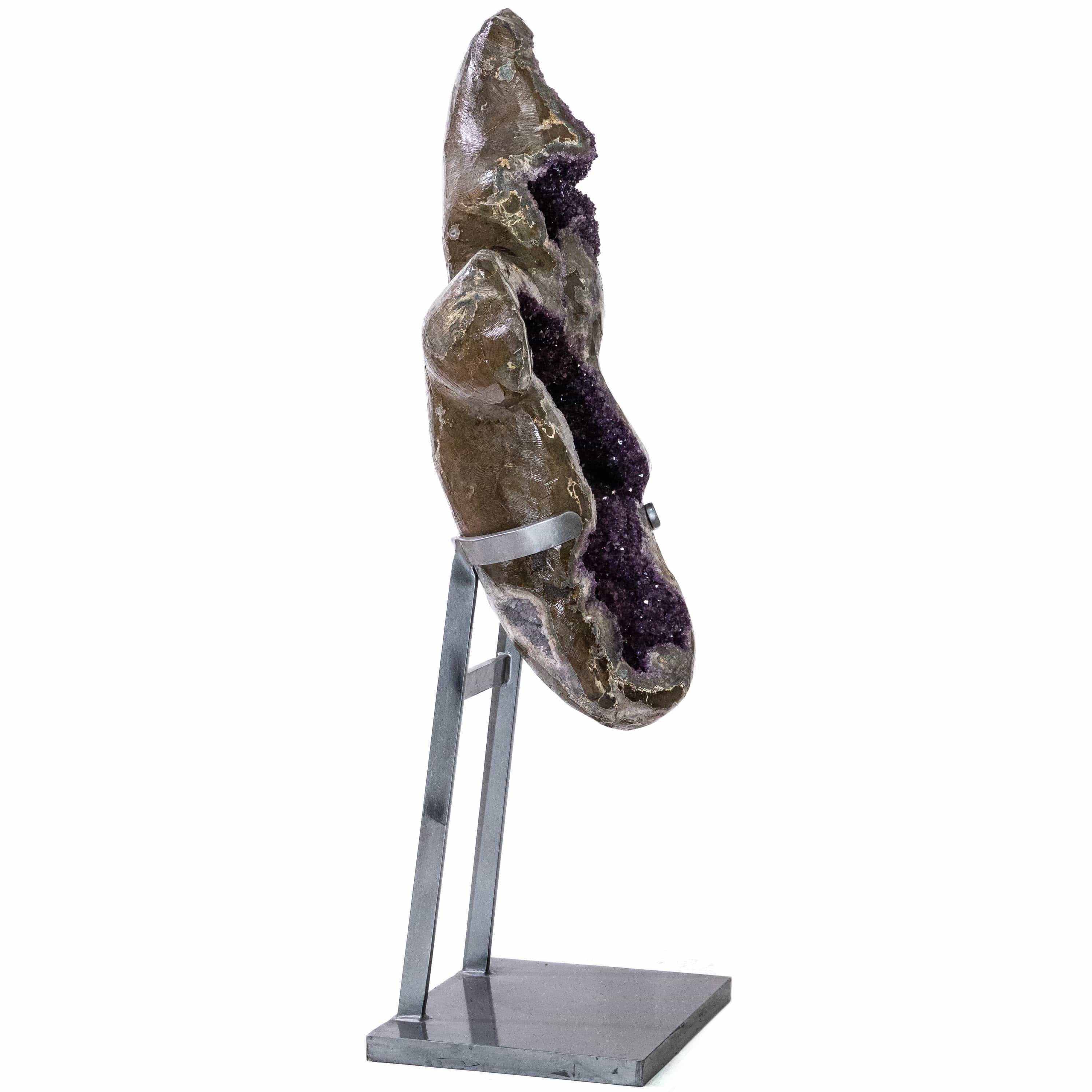 Kalifano Amethyst Natural Uruguayan Amethyst Geode on Custom Stand - 58 in / 220 lbs UAG48000.005