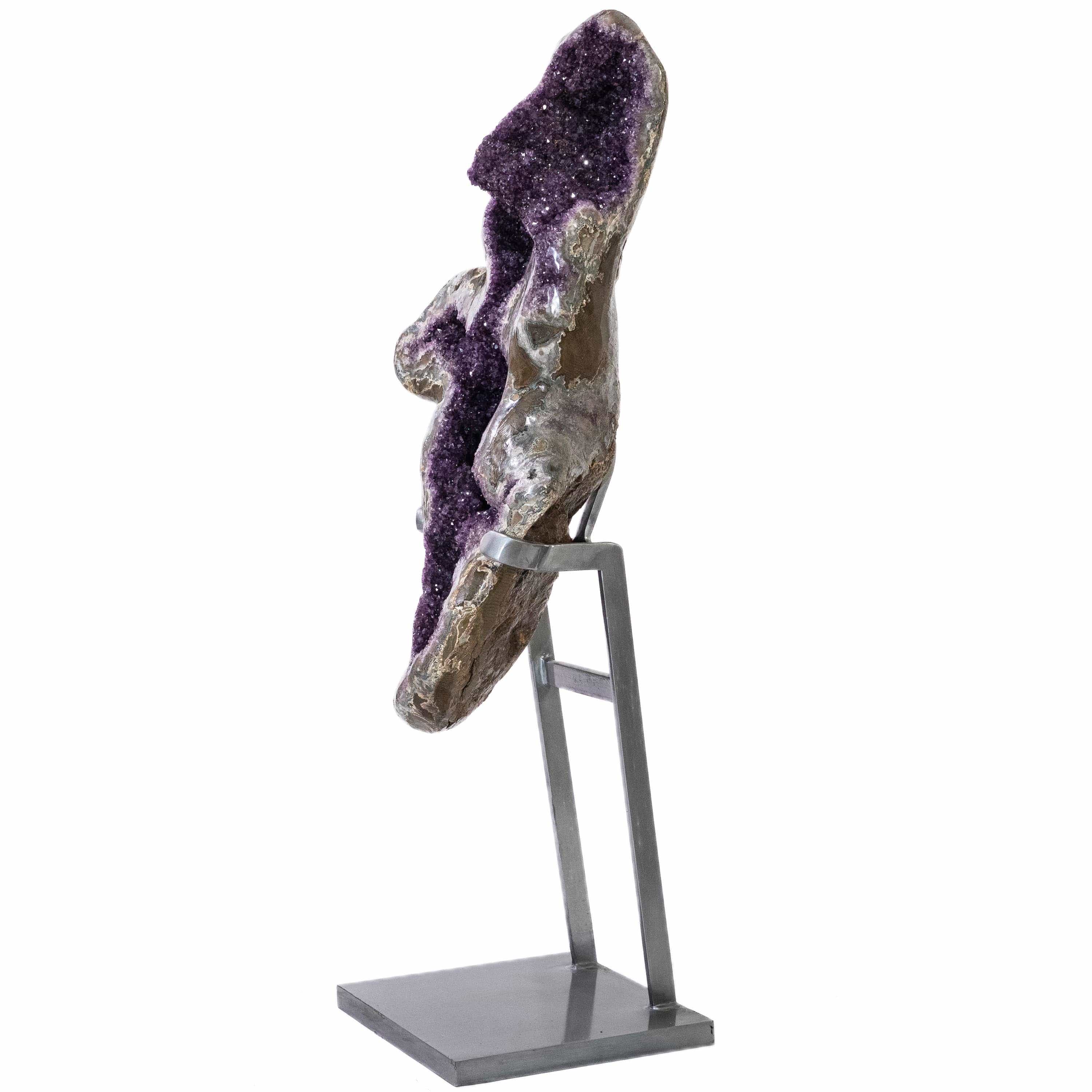 Kalifano Amethyst Natural Uruguayan Amethyst Geode on Custom Stand - 58 in / 220 lbs UAG48000.005