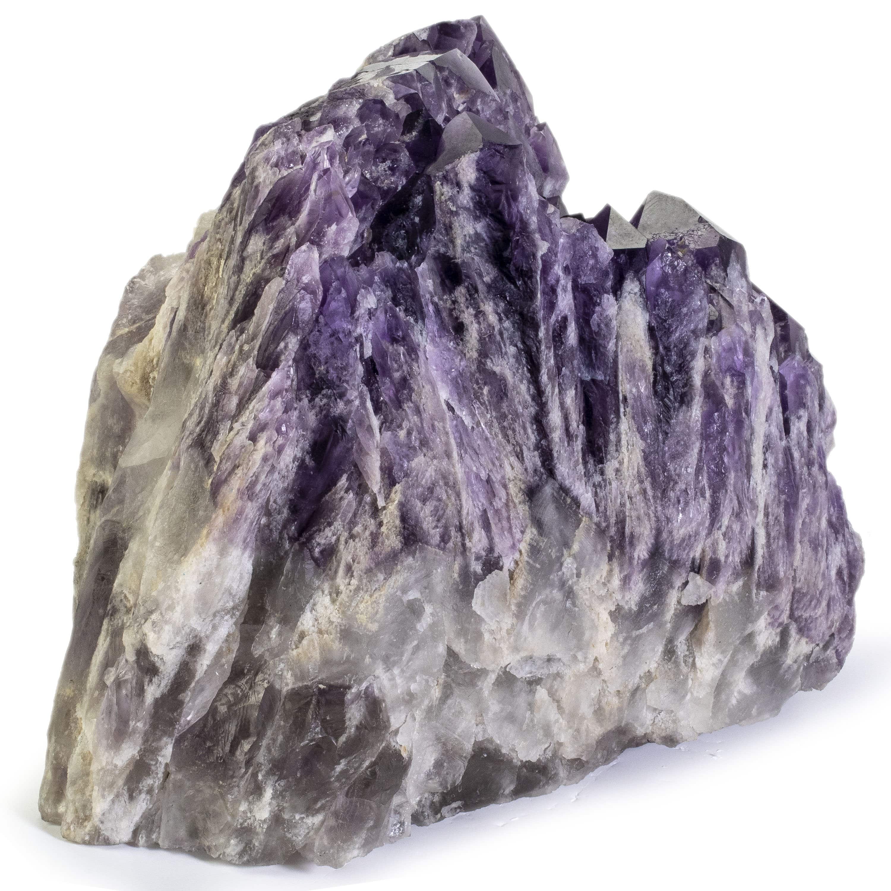 Kalifano Amethyst Rare Natural Elestial Amethyst Cluster Point from Brazil - 11.2 lbs ALW2000.001