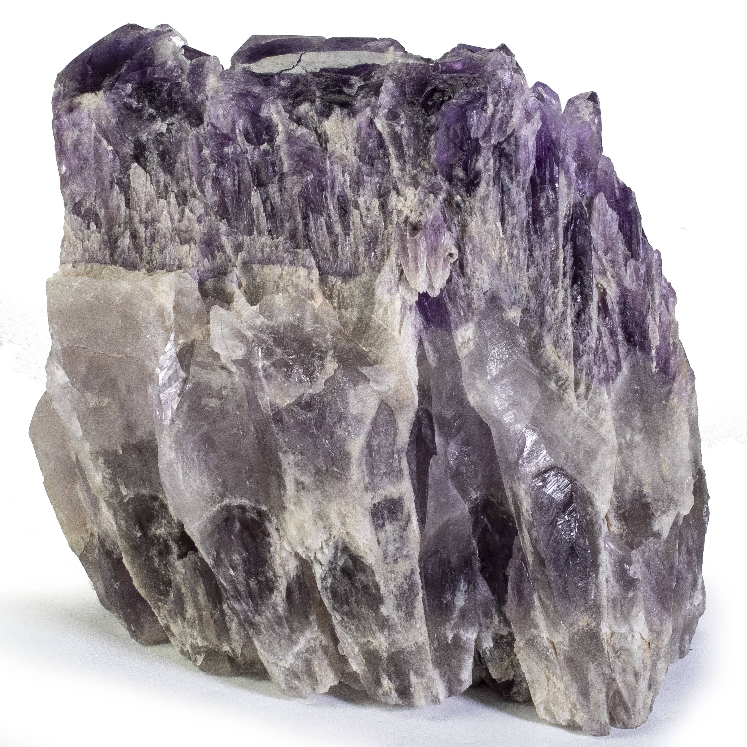 Kalifano Amethyst Rare Natural Elestial Amethyst Cluster Point from Brazil - 11.2 lbs ALW2000.001