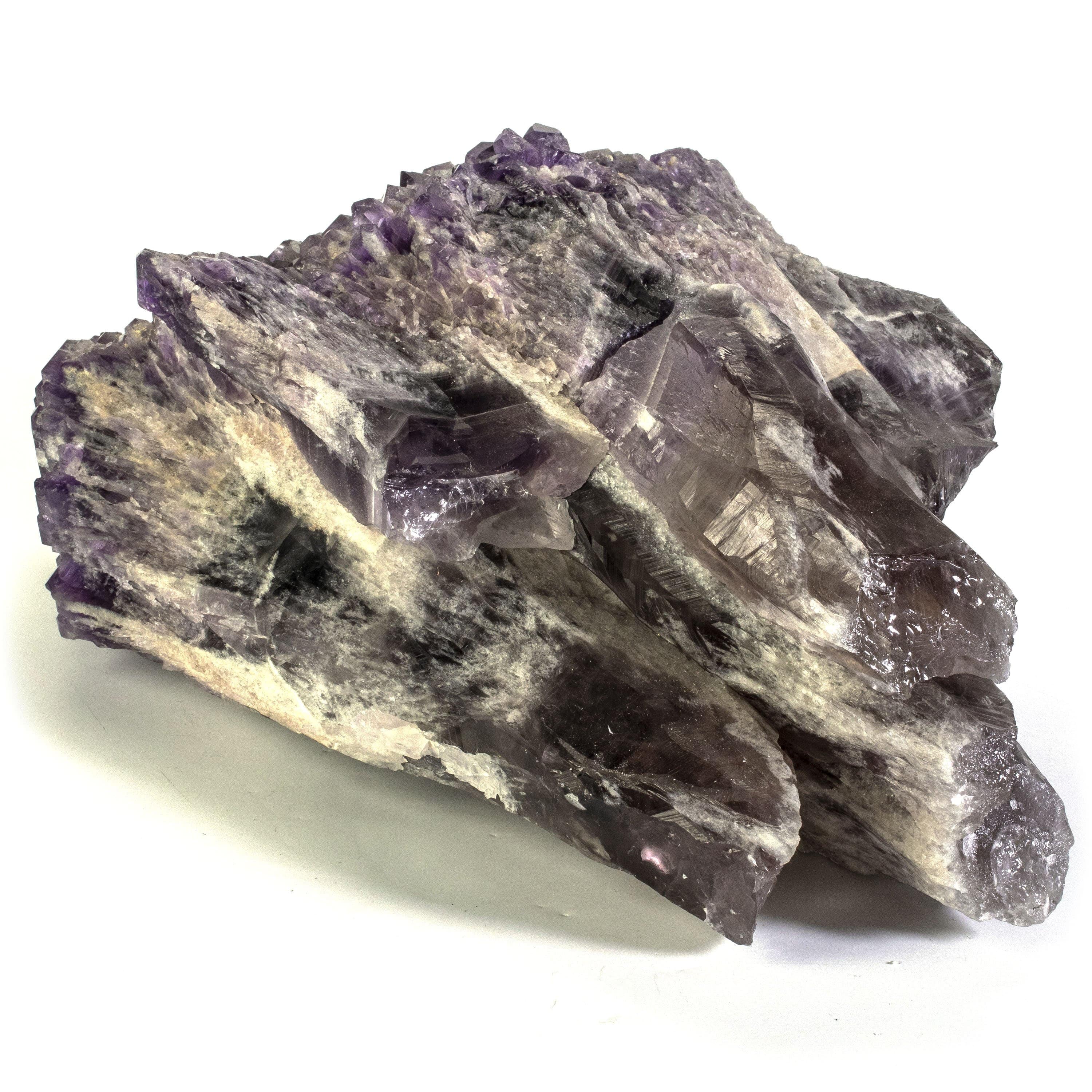 Kalifano Amethyst Rare Natural Elestial Amethyst Cluster Point from Brazil - 33.7 lbs ALW5800.001