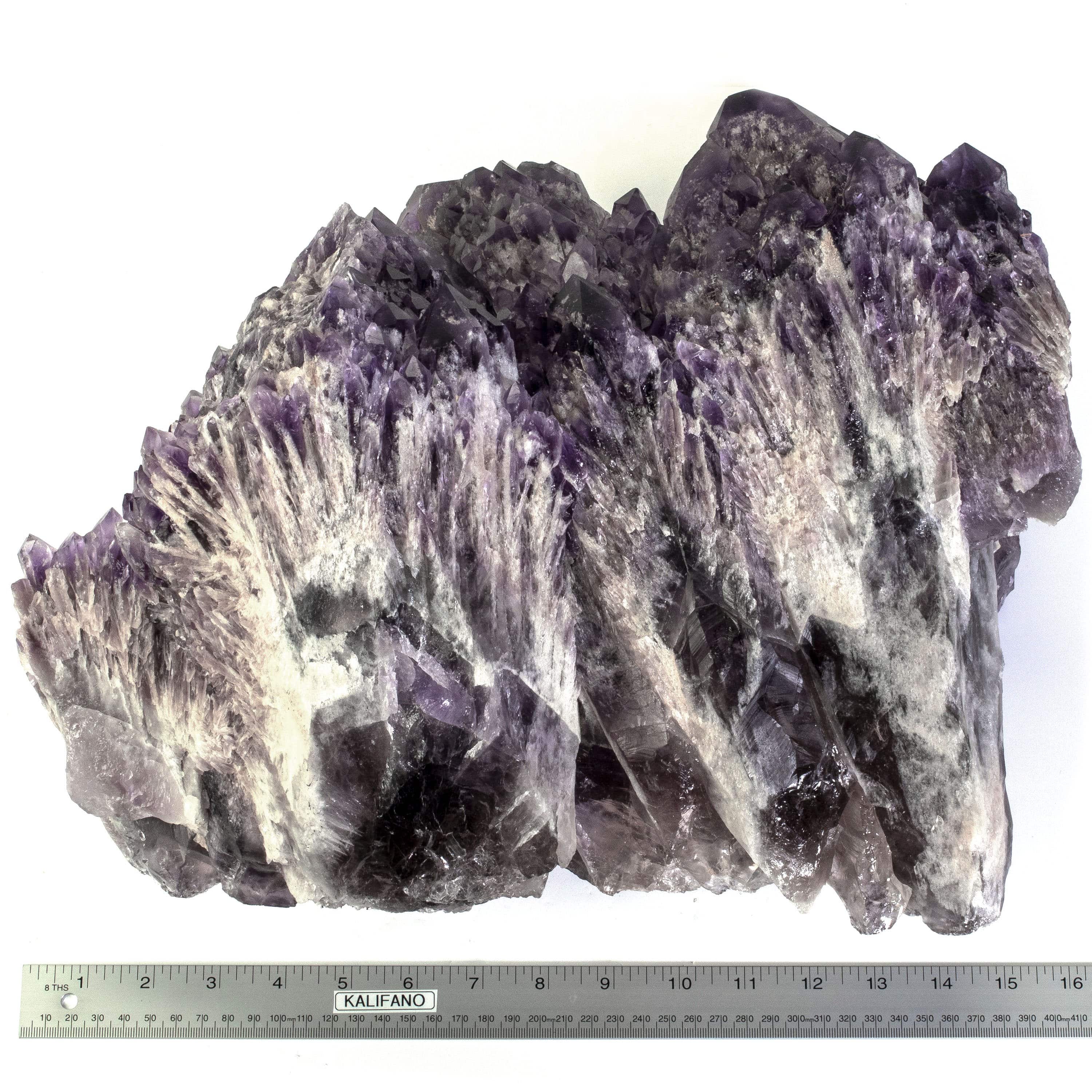 Kalifano Amethyst Rare Natural Elestial Amethyst Cluster Point from Brazil - 54.2 lbs ALW8900.001