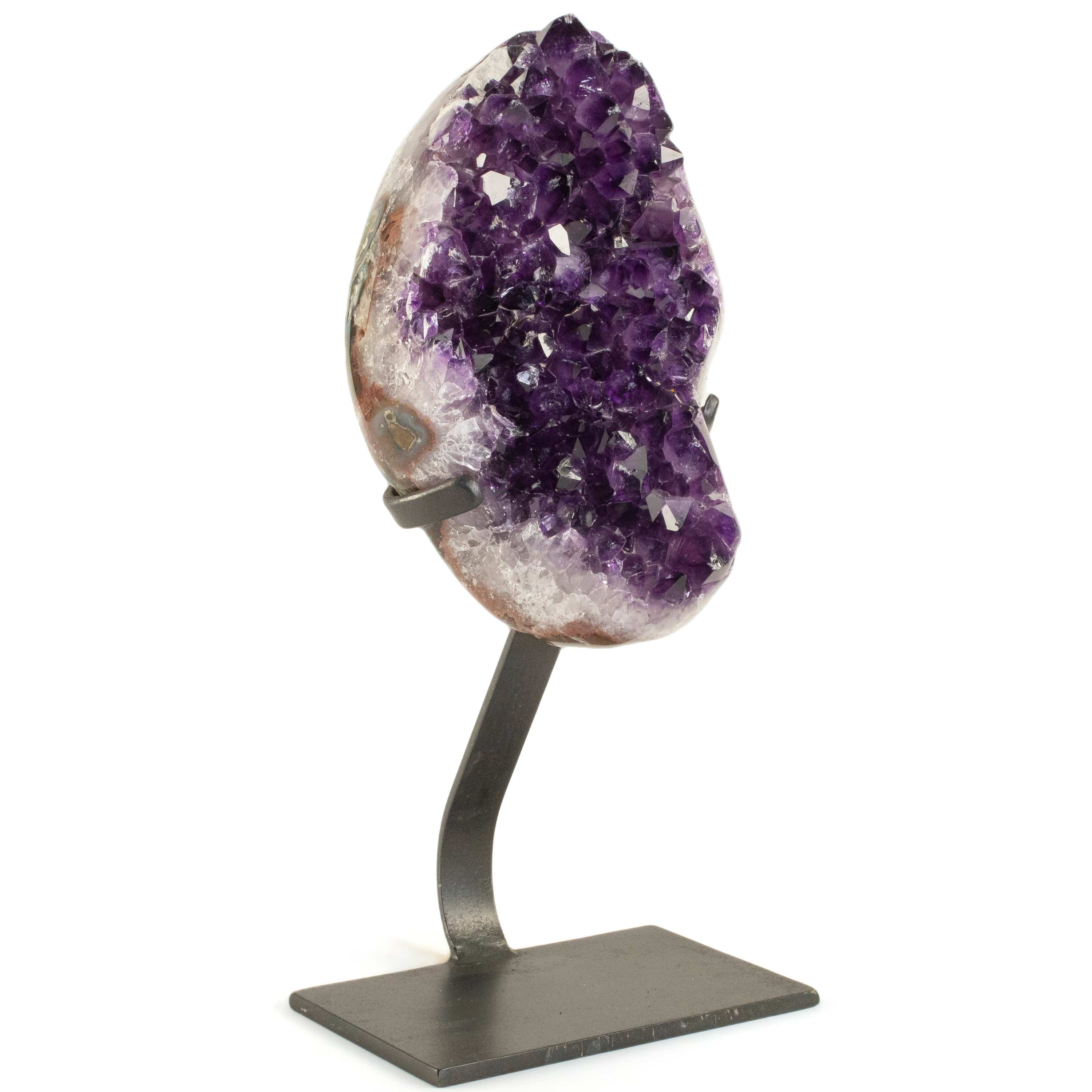 Kalifano Amethyst Uruguayan Amethyst Geode on Custom Stand - 10.6 lbs / 14 in. UAG4800.018