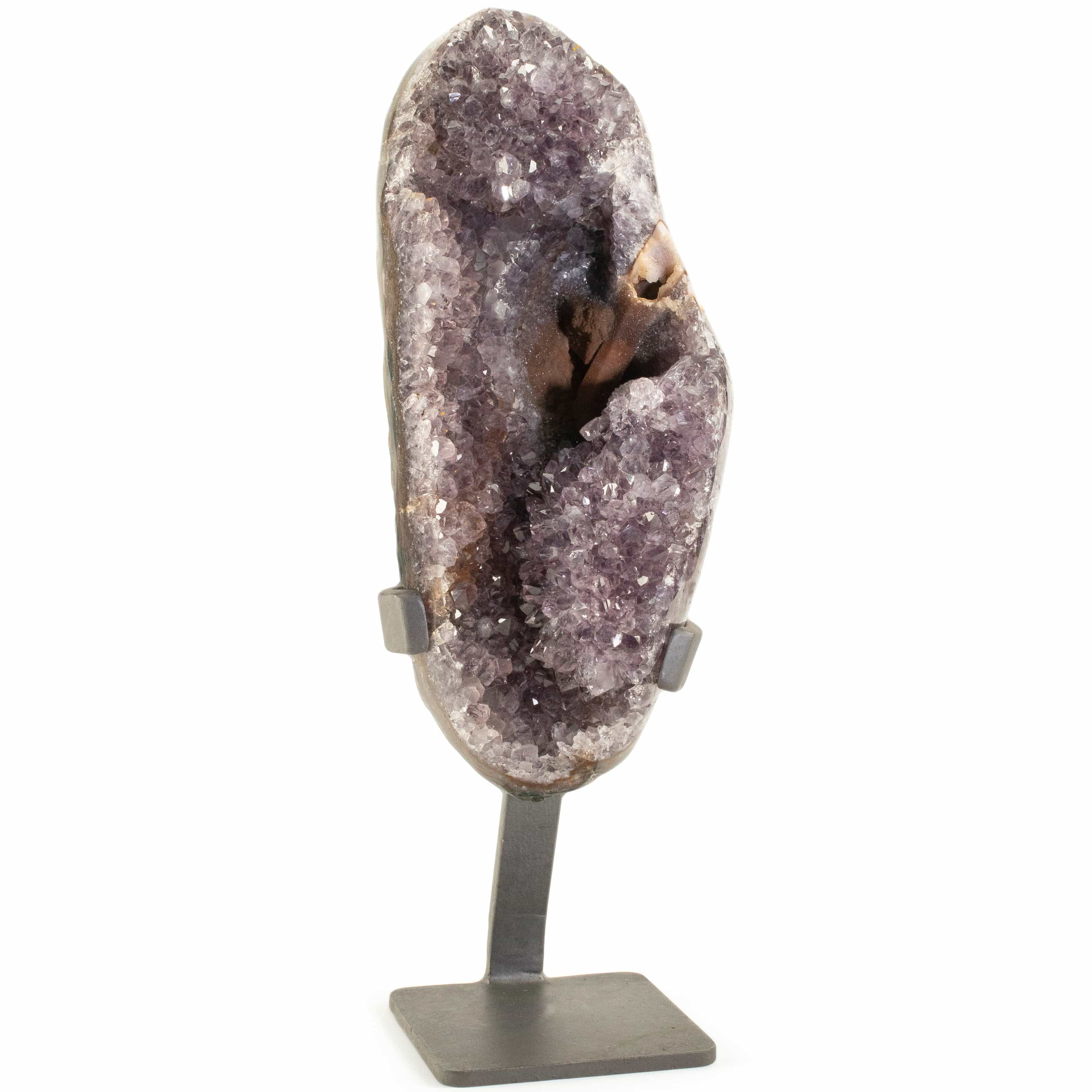 Kalifano Amethyst Uruguayan Amethyst Geode on Custom Stand - 11.2 lbs / 16.5 in. UAG2300.012