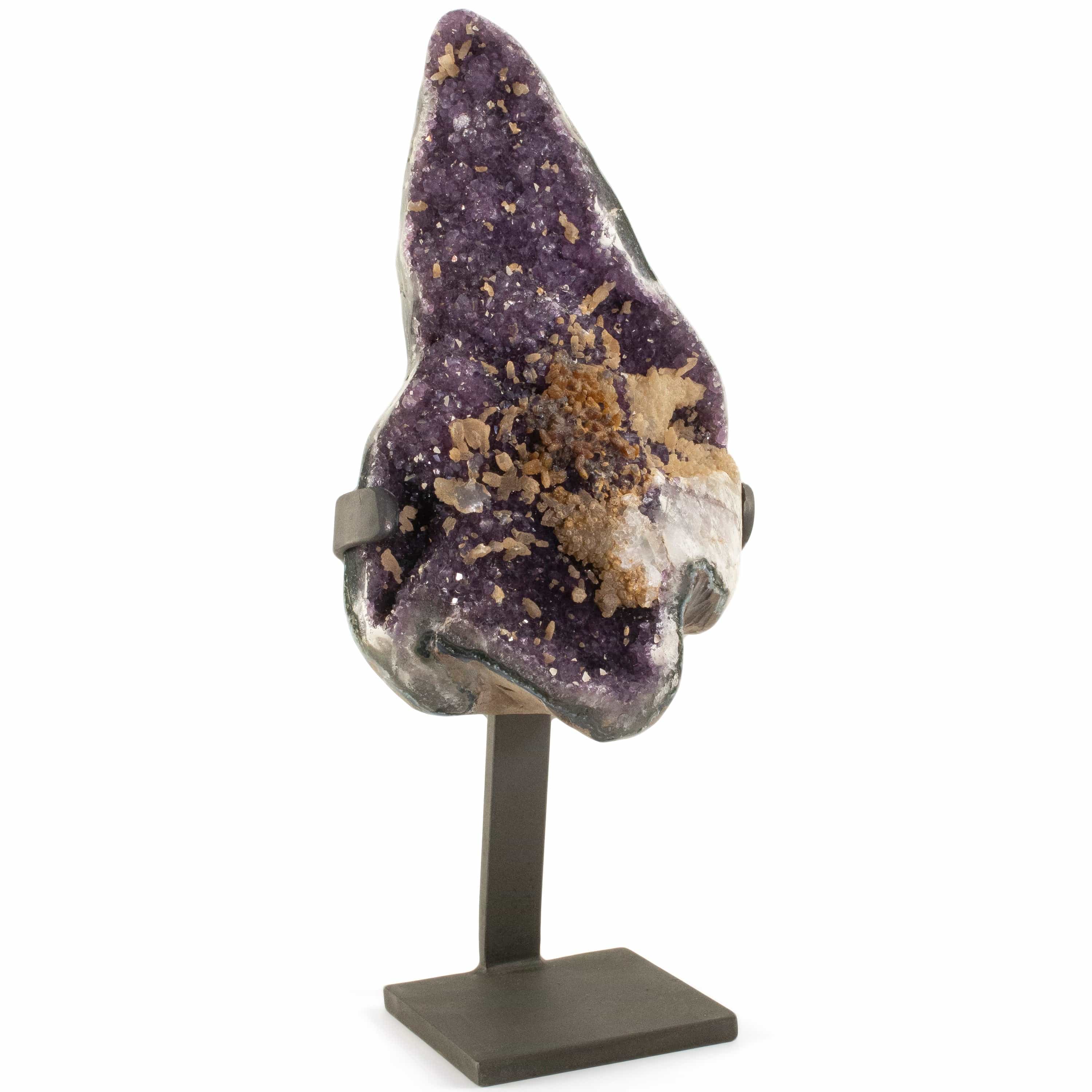 Kalifano Amethyst Uruguayan Amethyst Geode on Custom Stand - 22.1 lbs / 19.5 in. UAG7700.001