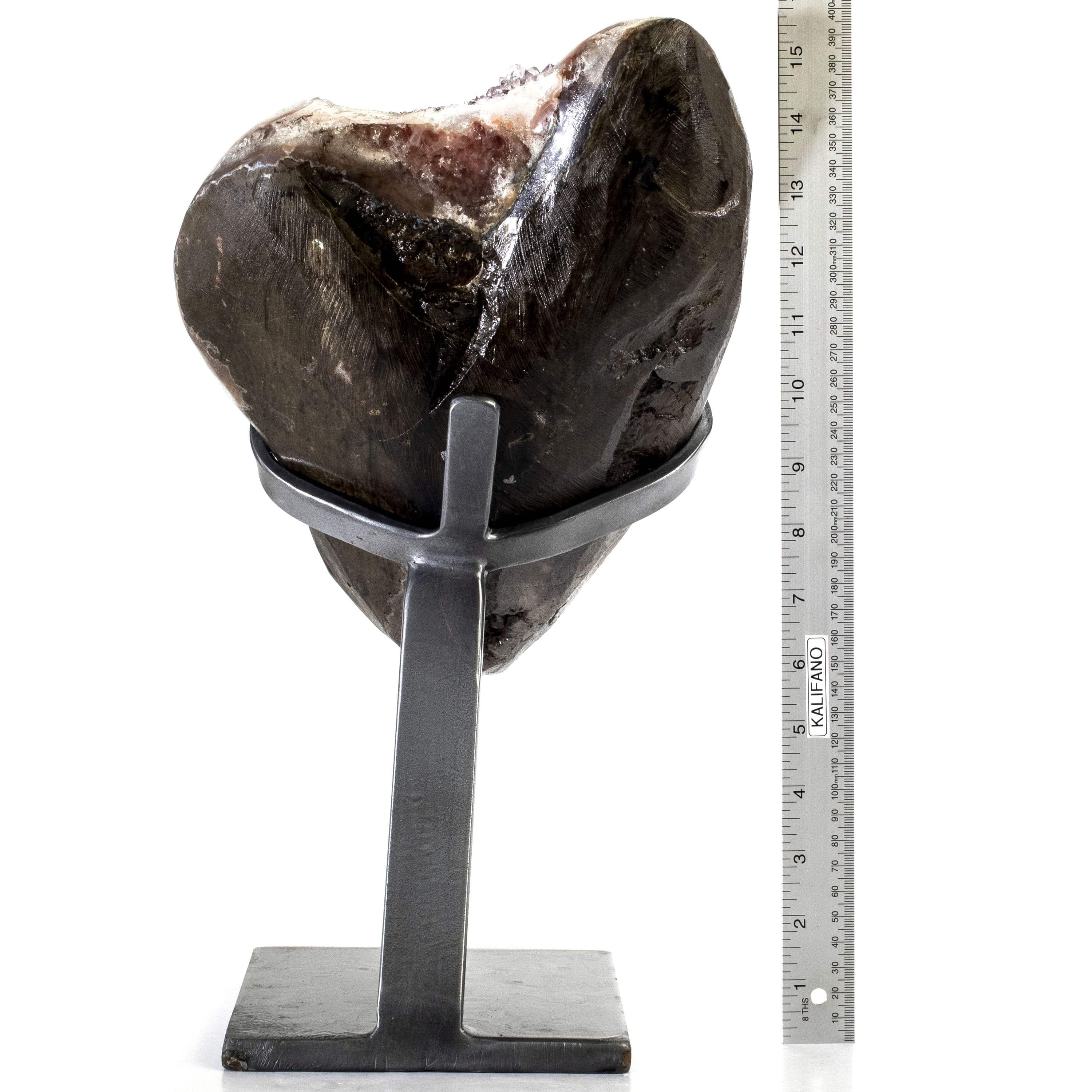 Kalifano Amethyst Uruguayan Amethyst Geode on Custom Stand - 22.7 lbs / 15 in. UAG4600.004