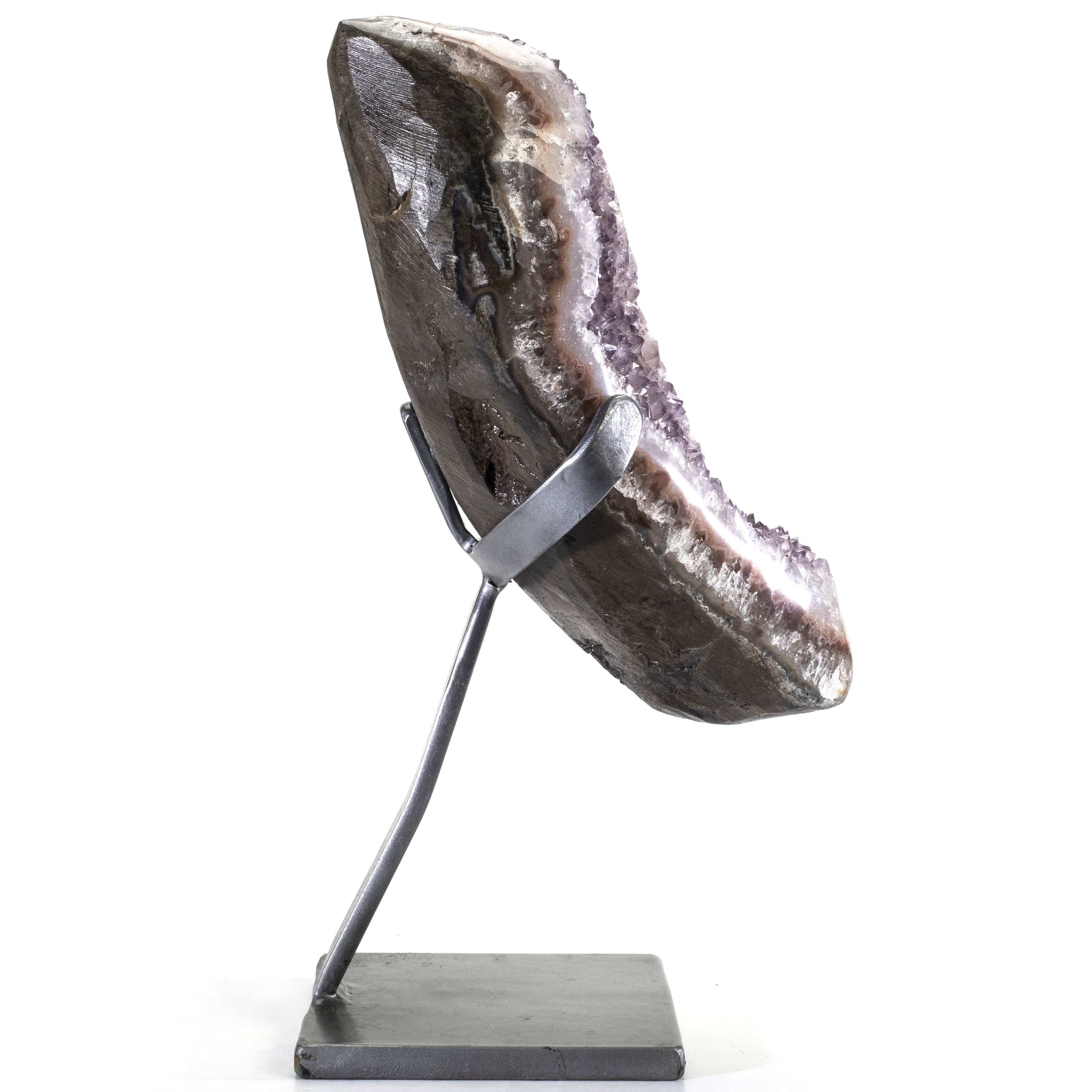 Kalifano Amethyst Uruguayan Amethyst Geode on Custom Stand - 22.7 lbs / 15 in. UAG4600.004