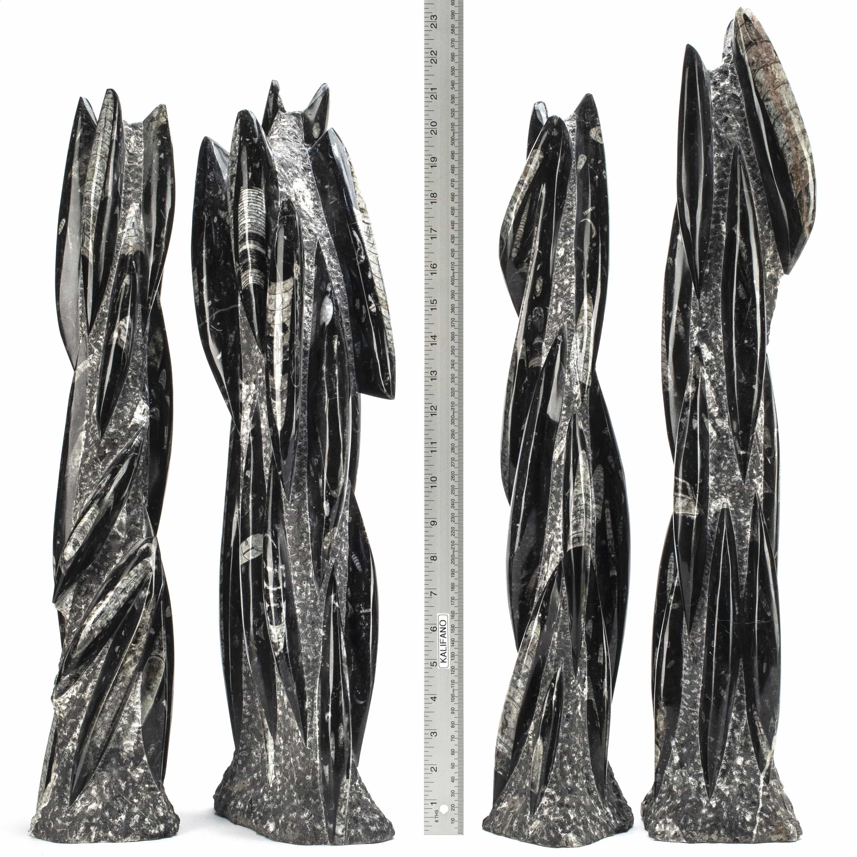 Kalifano Ammonites & Orthoceras Moroccan Orthoceras Fossil Tower - 21" ORT800