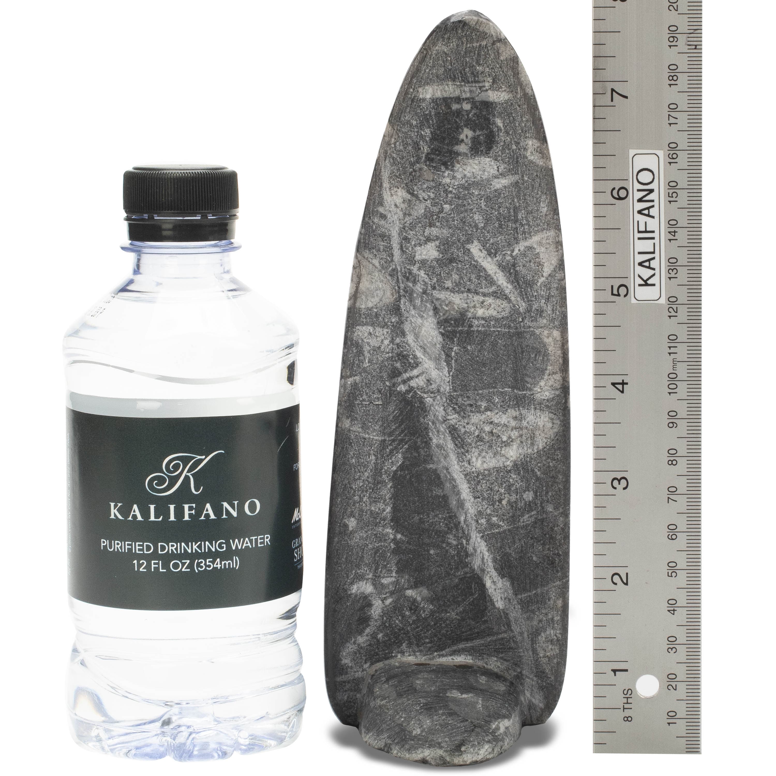 KALIFANO Ammonites & Orthoceras Orthoceras Fossil Tower ORD160-BK
