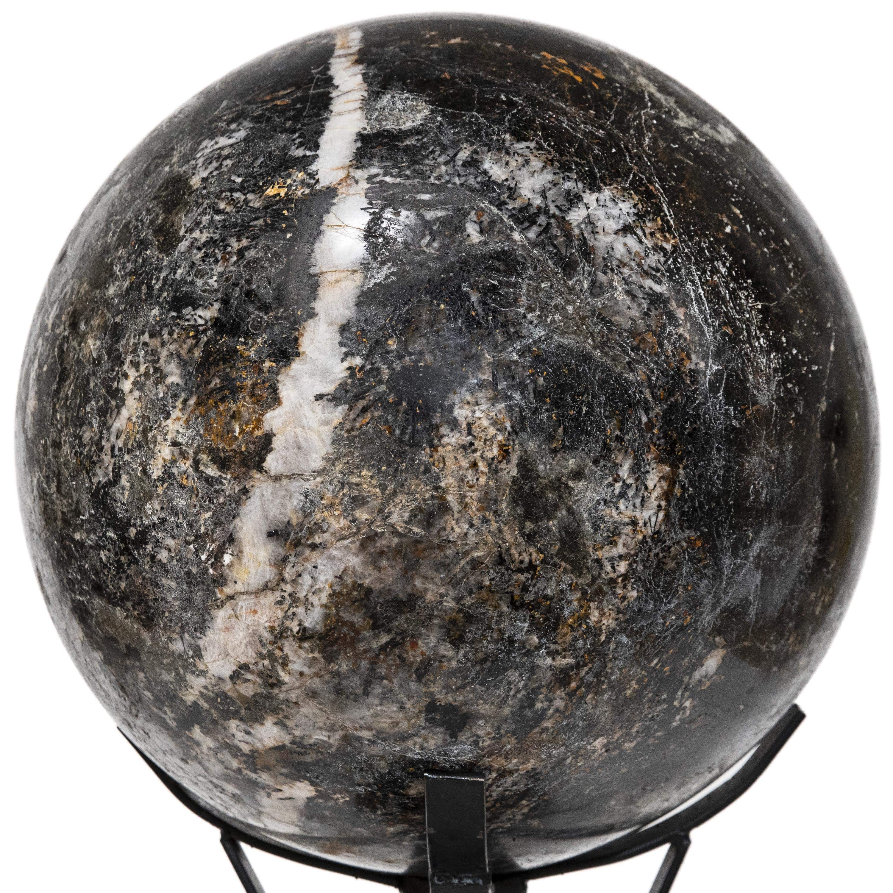 Kalifano Black Tourmaline Black Tourmaline and Quartz Sphere - 441 lbs / 20" diameter SPBT60000.001