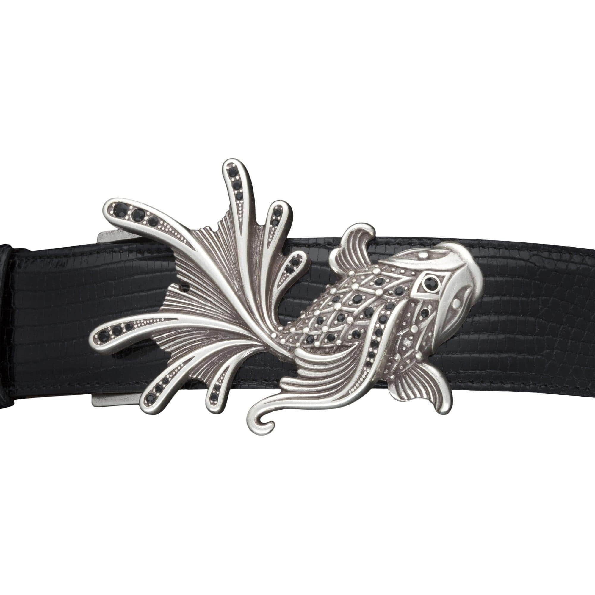 Kalifano Buckles KB40-0083AS - Kalifano Buckle 40mm Coy Dream - Antique Silver KB40-0083AS