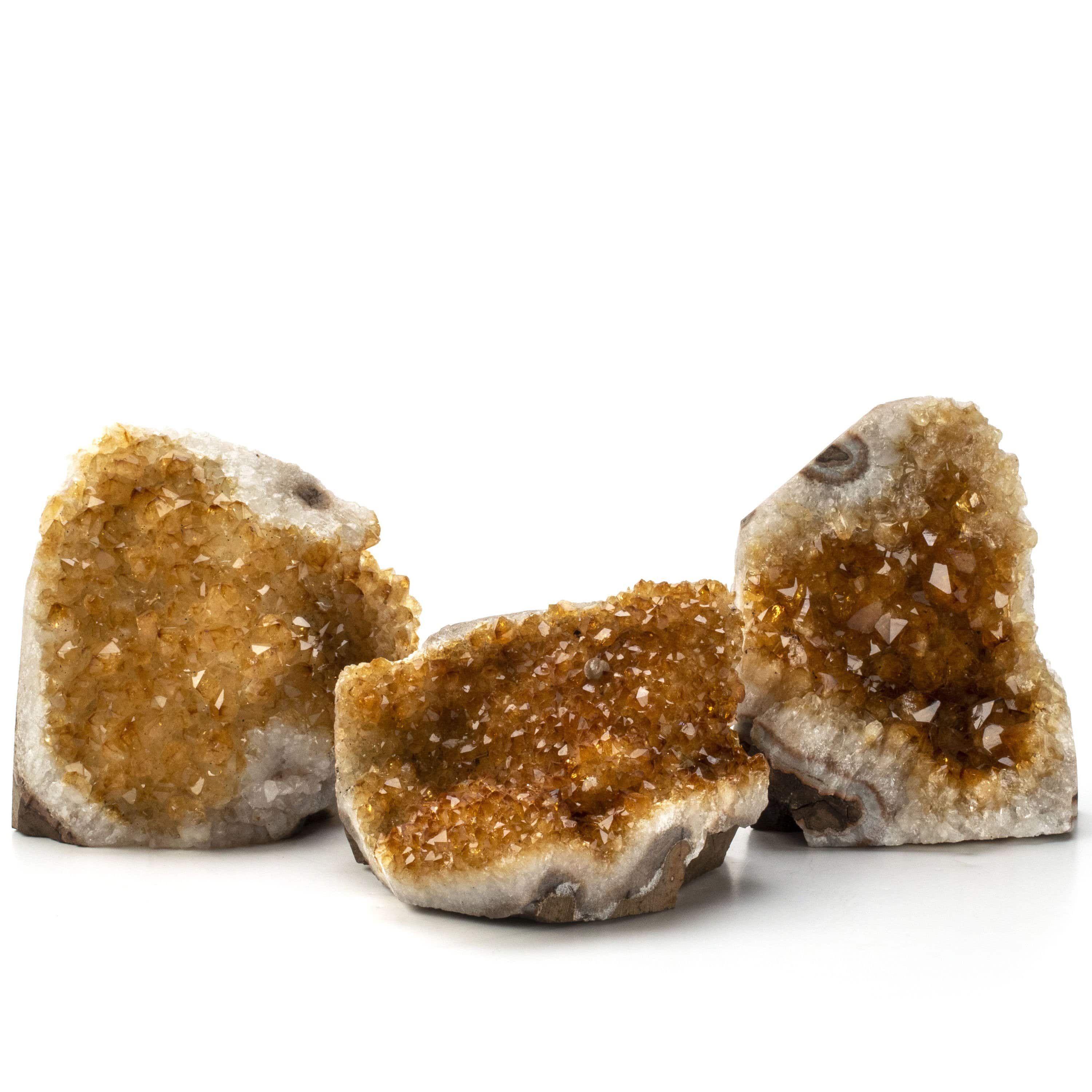 Kalifano Citrine Large Druzy Brazilian Citrine Geode on Cut Base BCG480