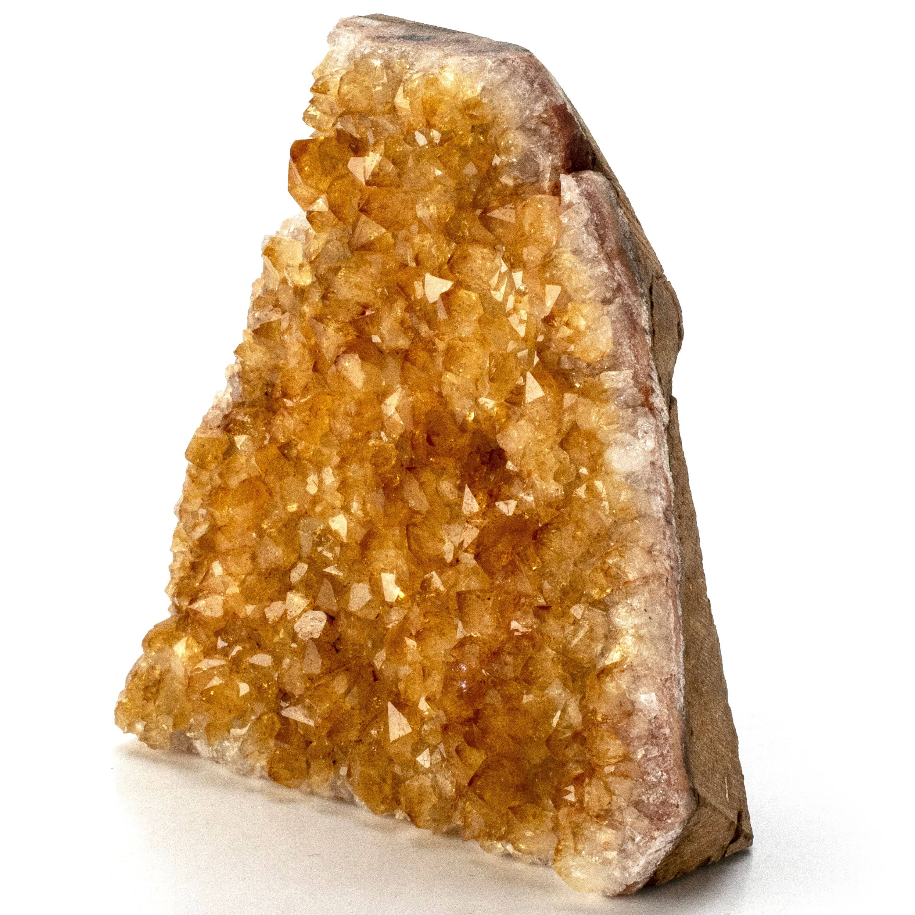 Kalifano Citrine Small Druzy Brazilian Citrine Geode on Cut Base BCG240