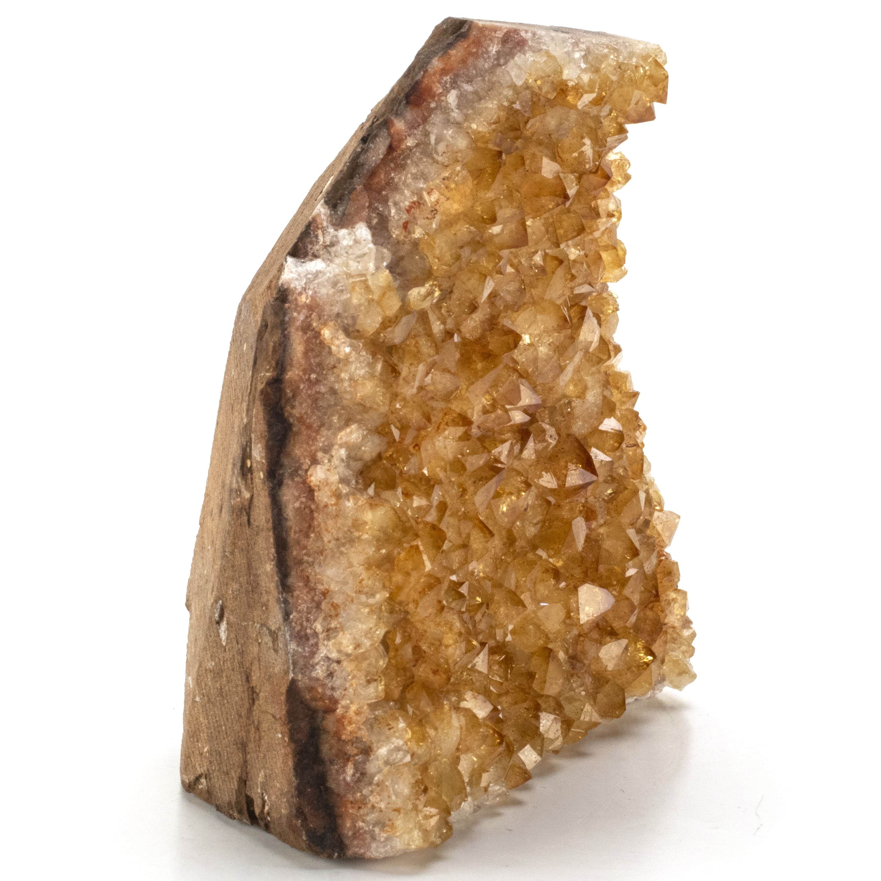 Kalifano Citrine Small Druzy Brazilian Citrine Geode on Cut Base BCG240