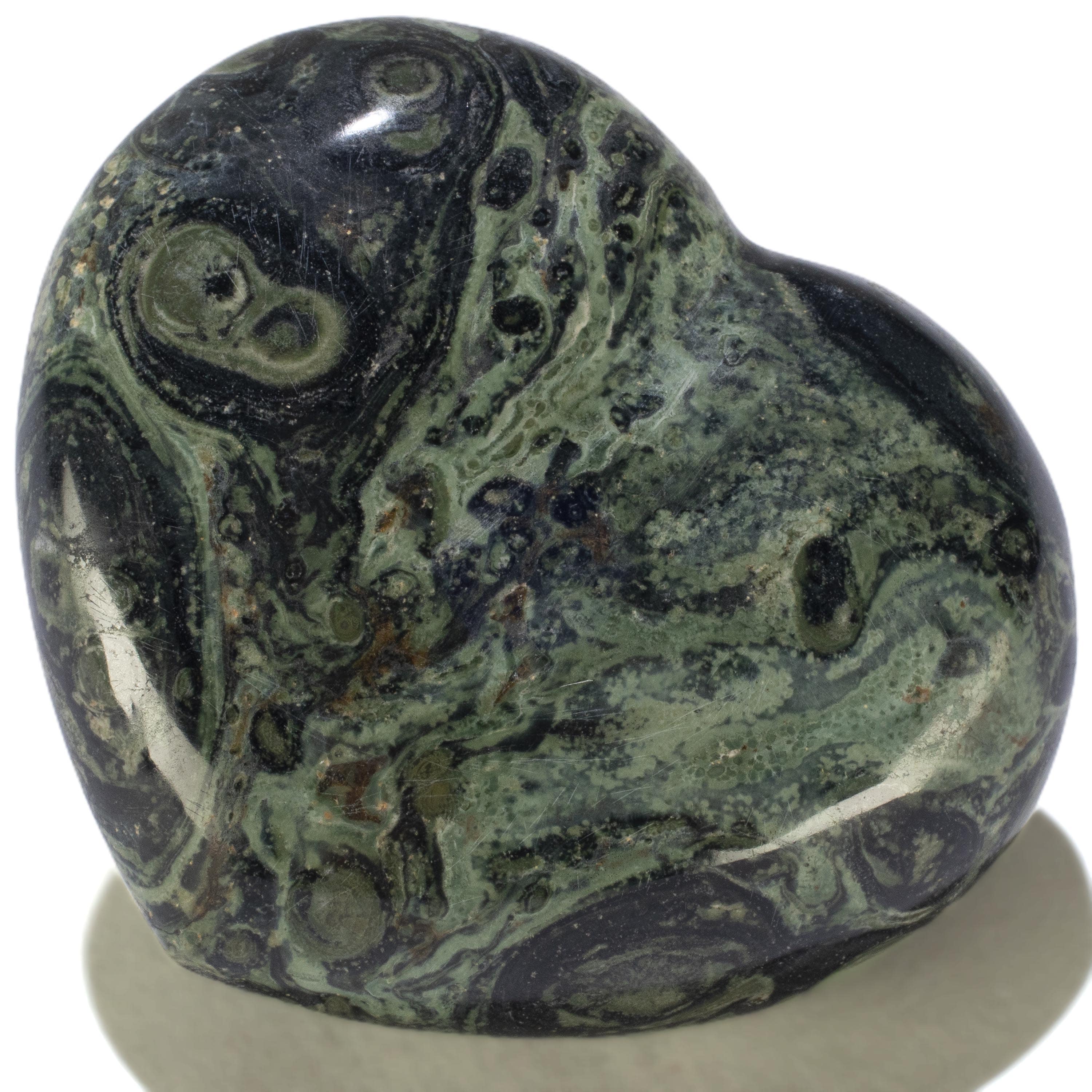 KALIFANO Crocodile Jasper Crocodile Jasper Gemstone Heart Carving 160g / 3in. GH200-CJ