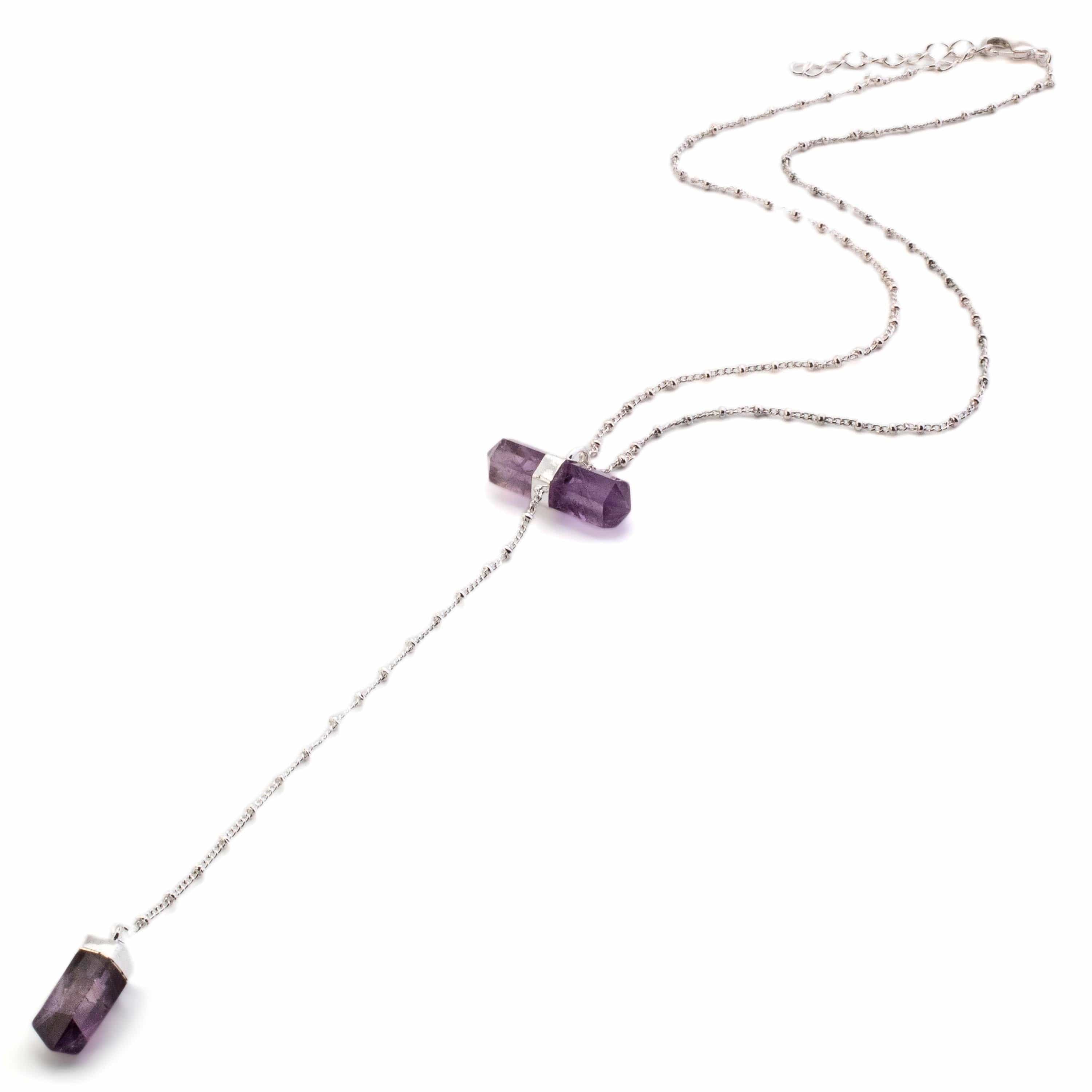 Kalifano Crystal Jewelry Amethyst Double Point Necklace CJN-2032-AM