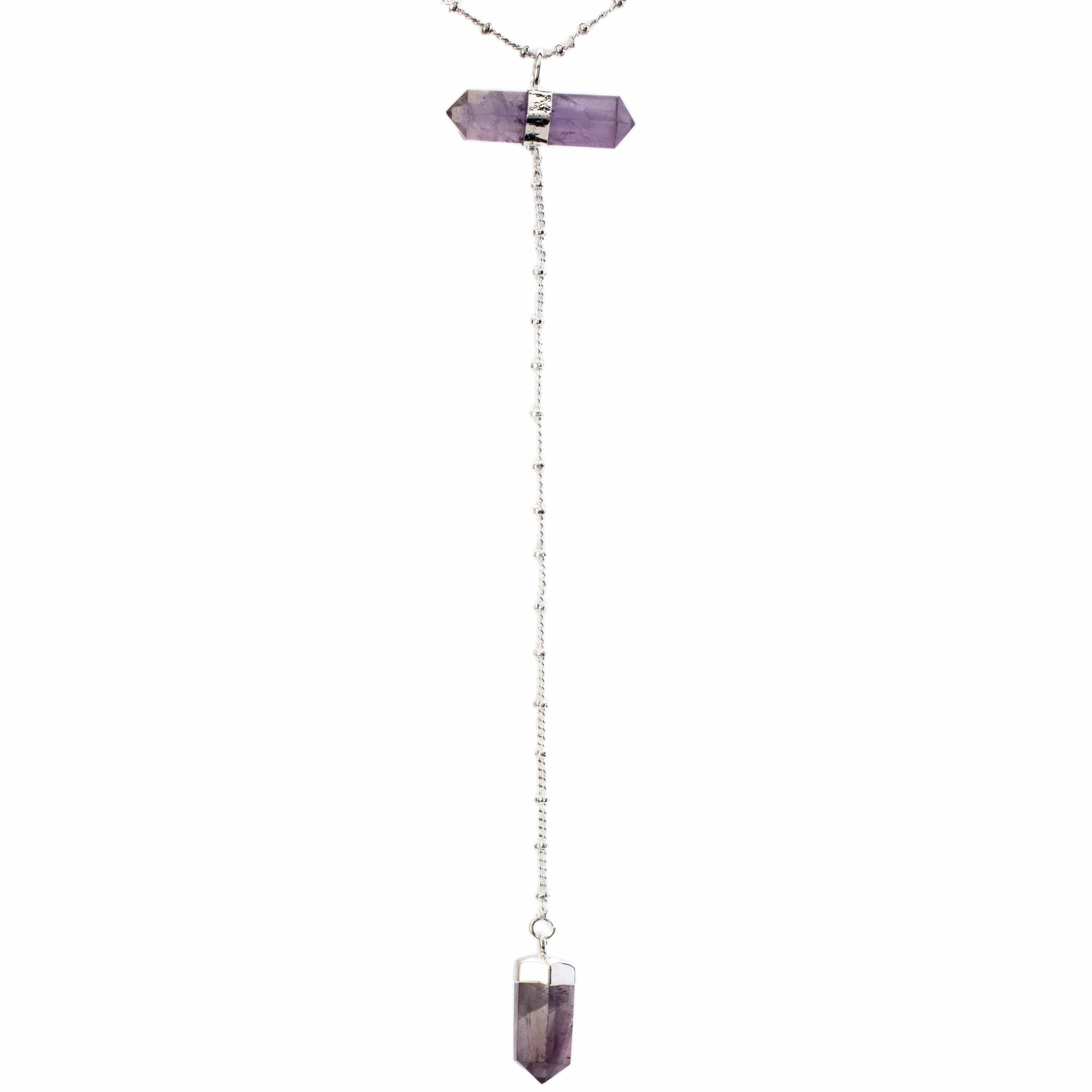 Kalifano Crystal Jewelry Amethyst Double Point Necklace CJN-2032-AM