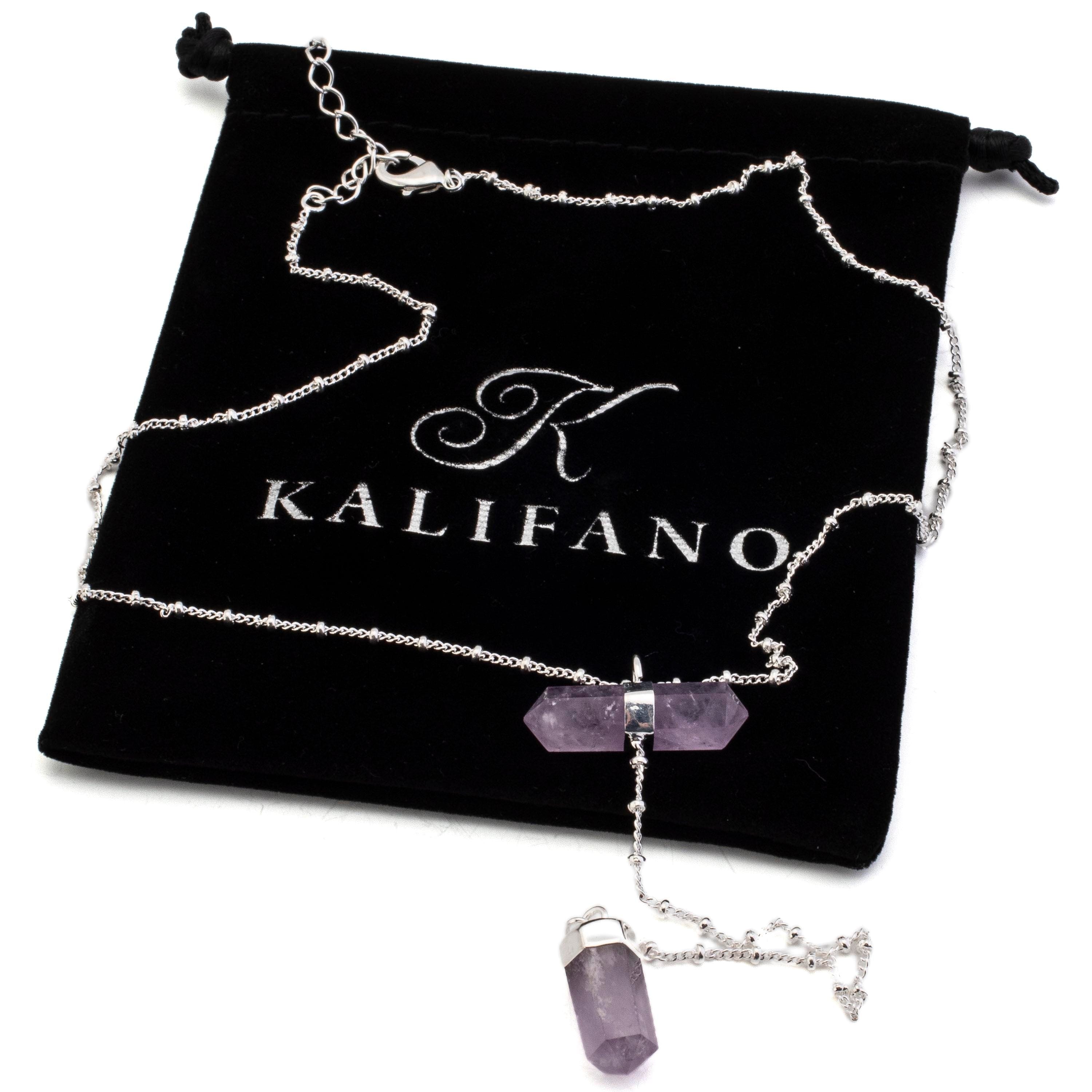 Kalifano Crystal Jewelry Amethyst Double Point Necklace CJN-2032-AM