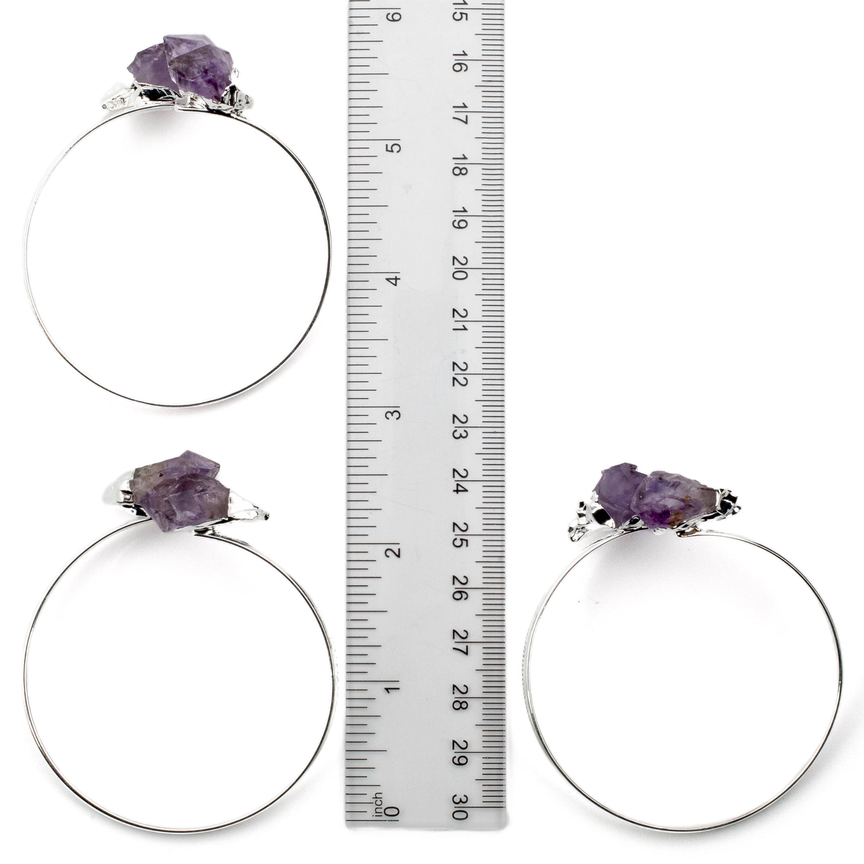 Kalifano Crystal Jewelry Amethyst Point Bracelet CJB-1016-AM