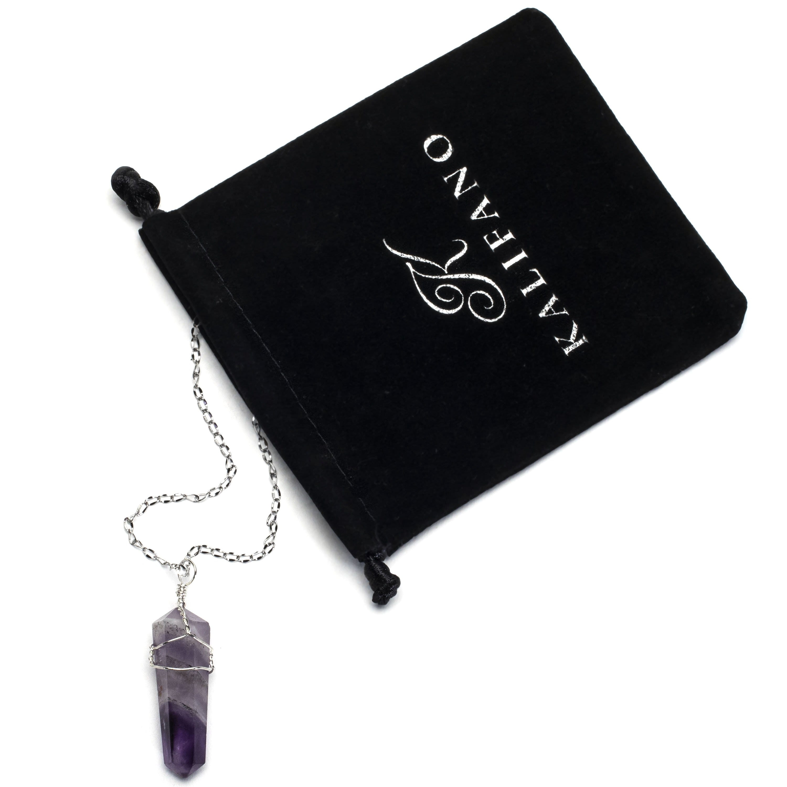 Kalifano Crystal Jewelry Amethyst Point Healing Stone Pendant CJ20-AM