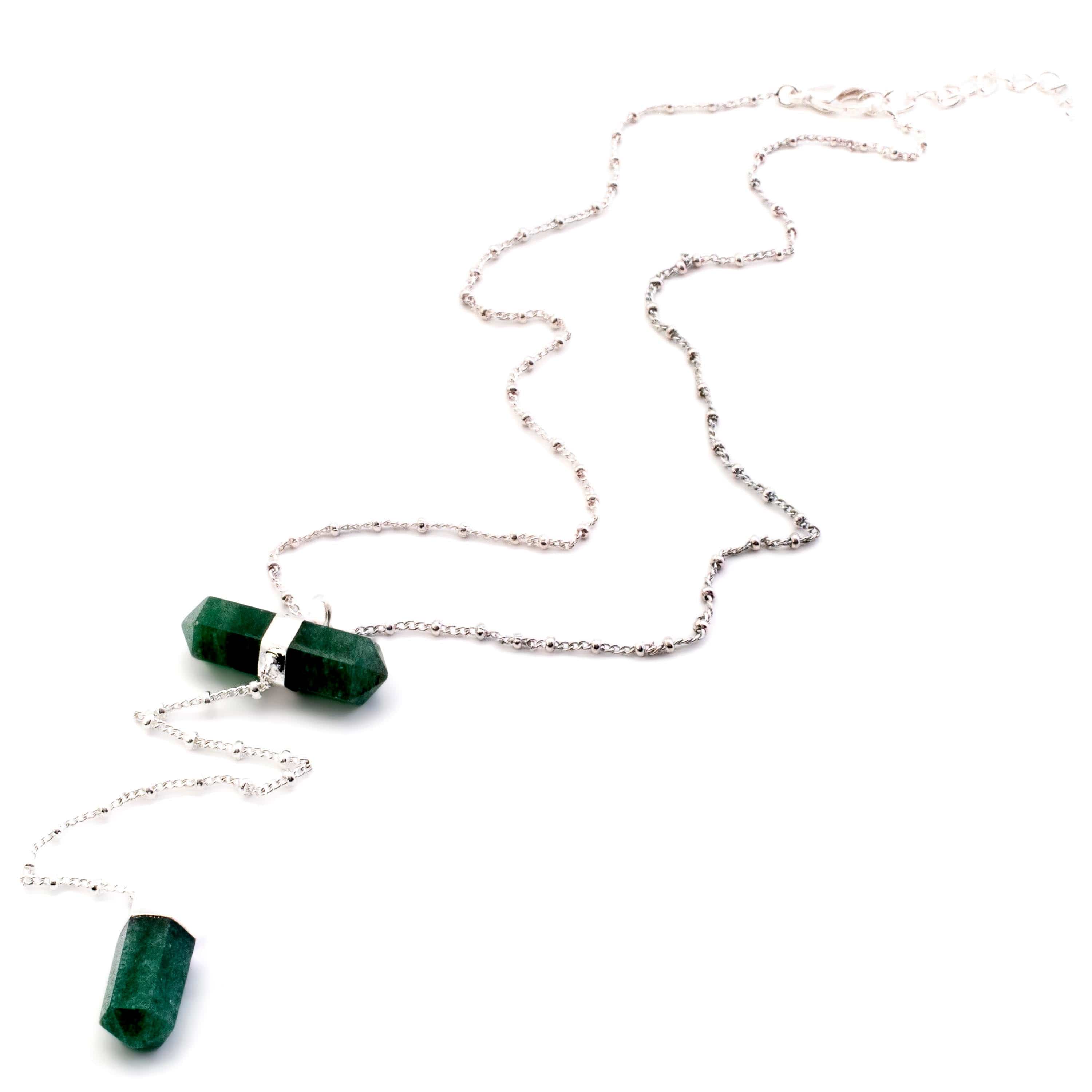 Kalifano Crystal Jewelry Aventurine Double Point Necklace CJN-2032-AV