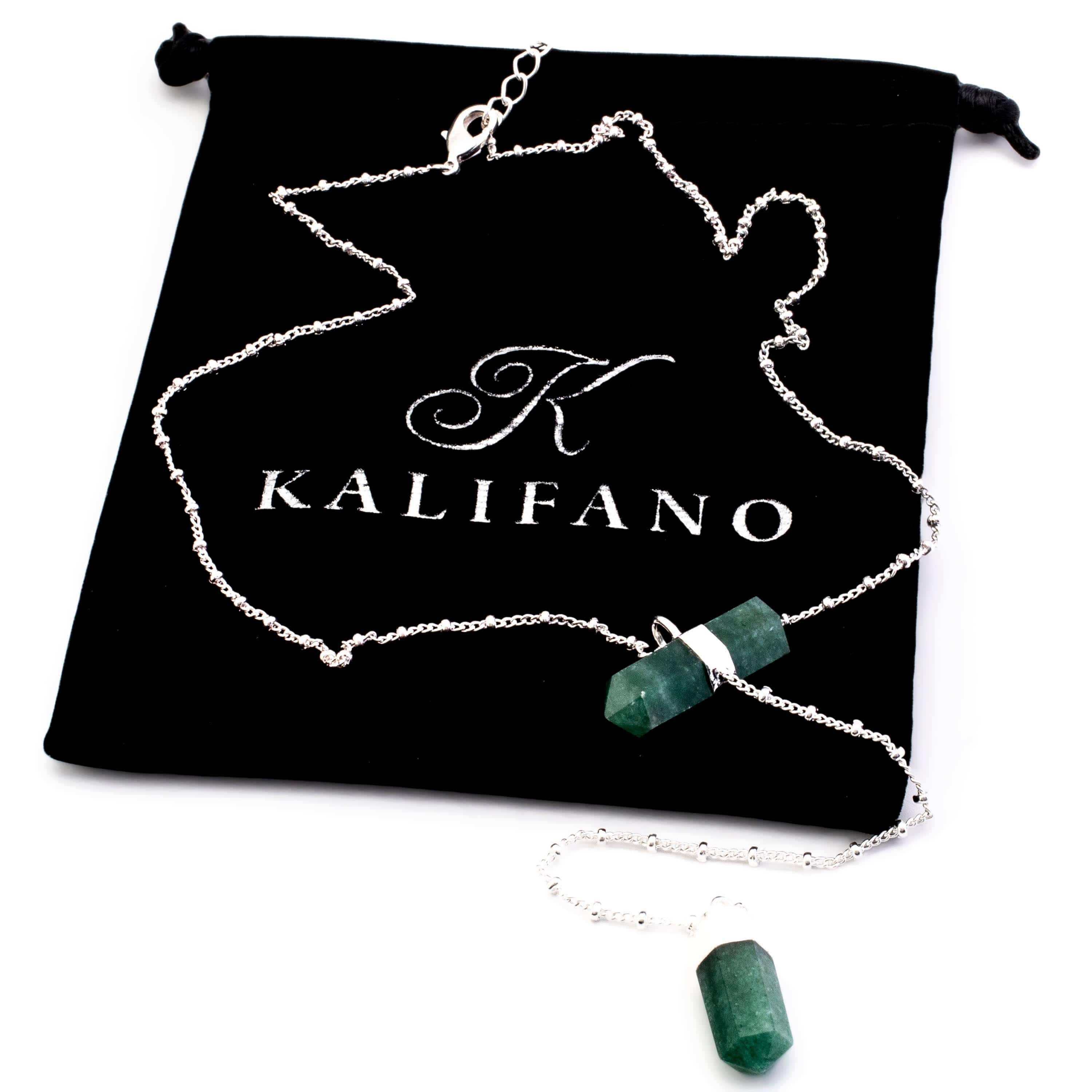 Kalifano Crystal Jewelry Aventurine Double Point Necklace CJN-2032-AV