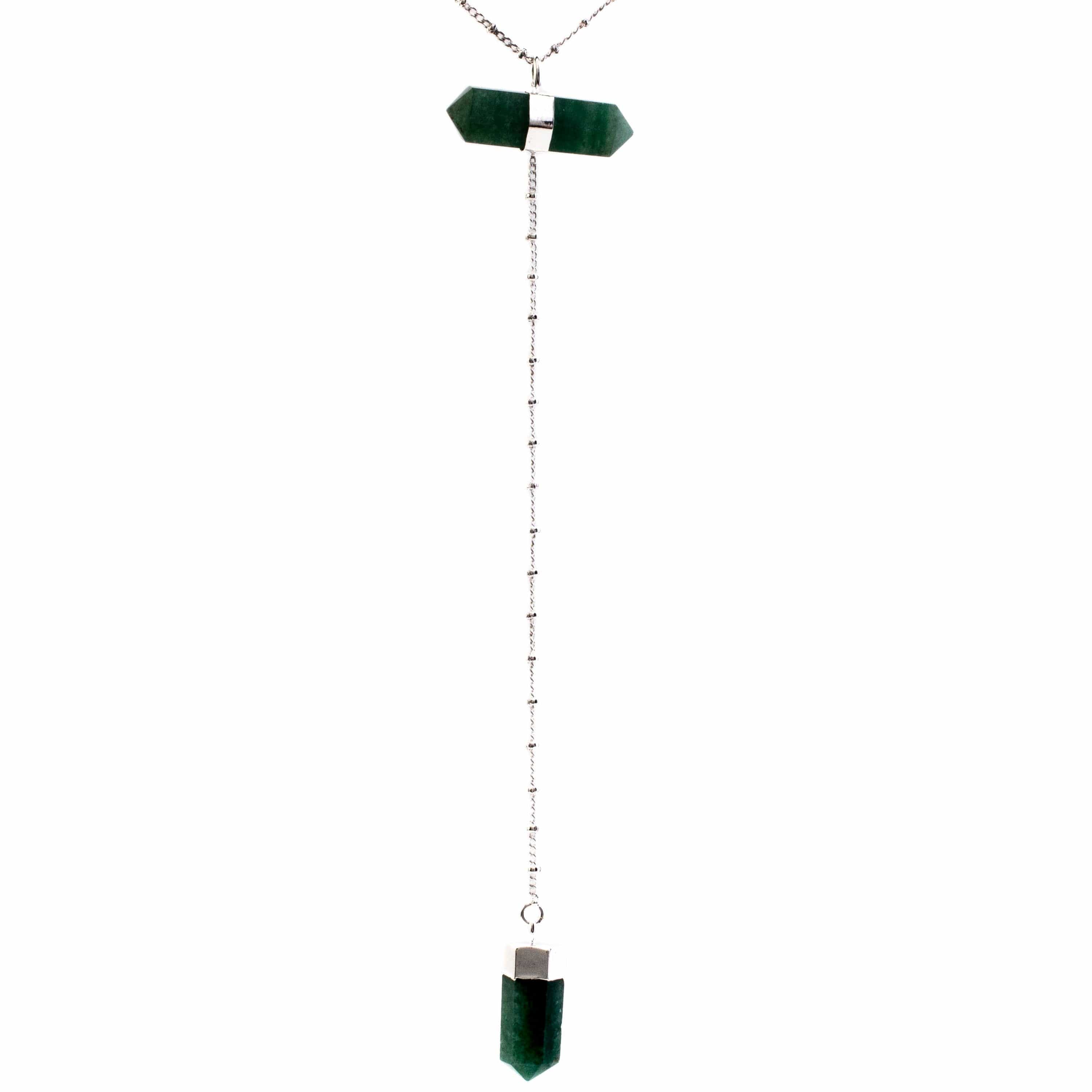 Kalifano Crystal Jewelry Aventurine Double Point Necklace CJN-2032-AV