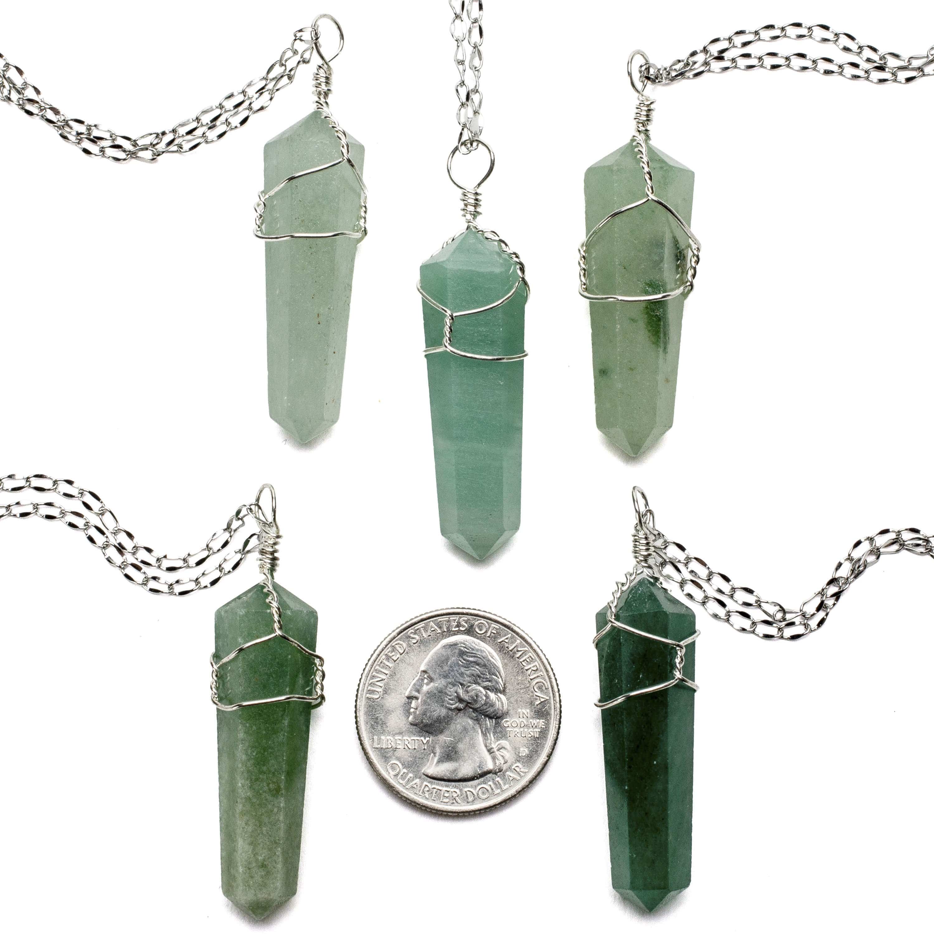 Kalifano Crystal Jewelry Aventurine Point Healing Stone Pendant CJ20-AV