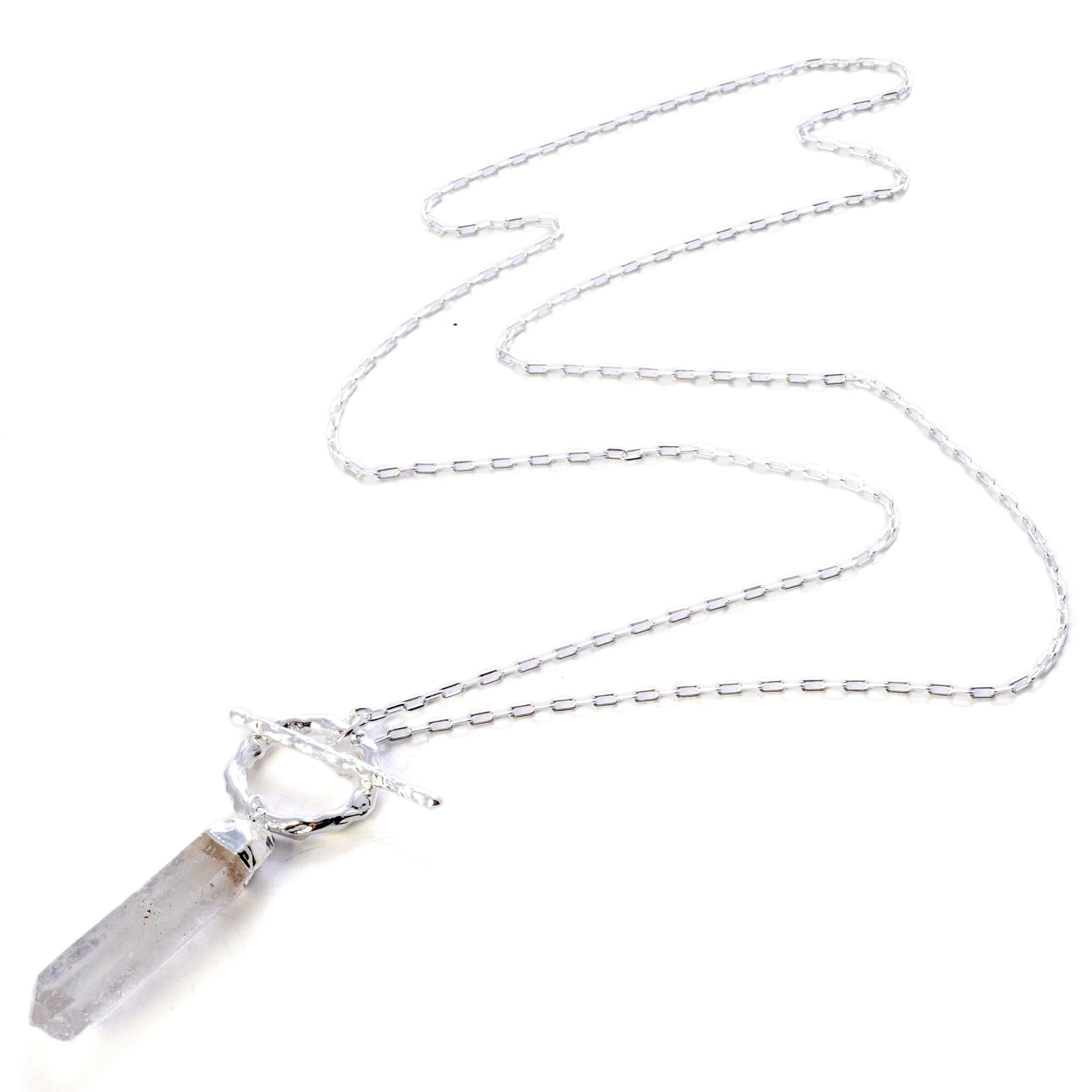 Kalifano Crystal Jewelry Clear Quartz Necklace with Toggle Clasp CJN-2021-QZ