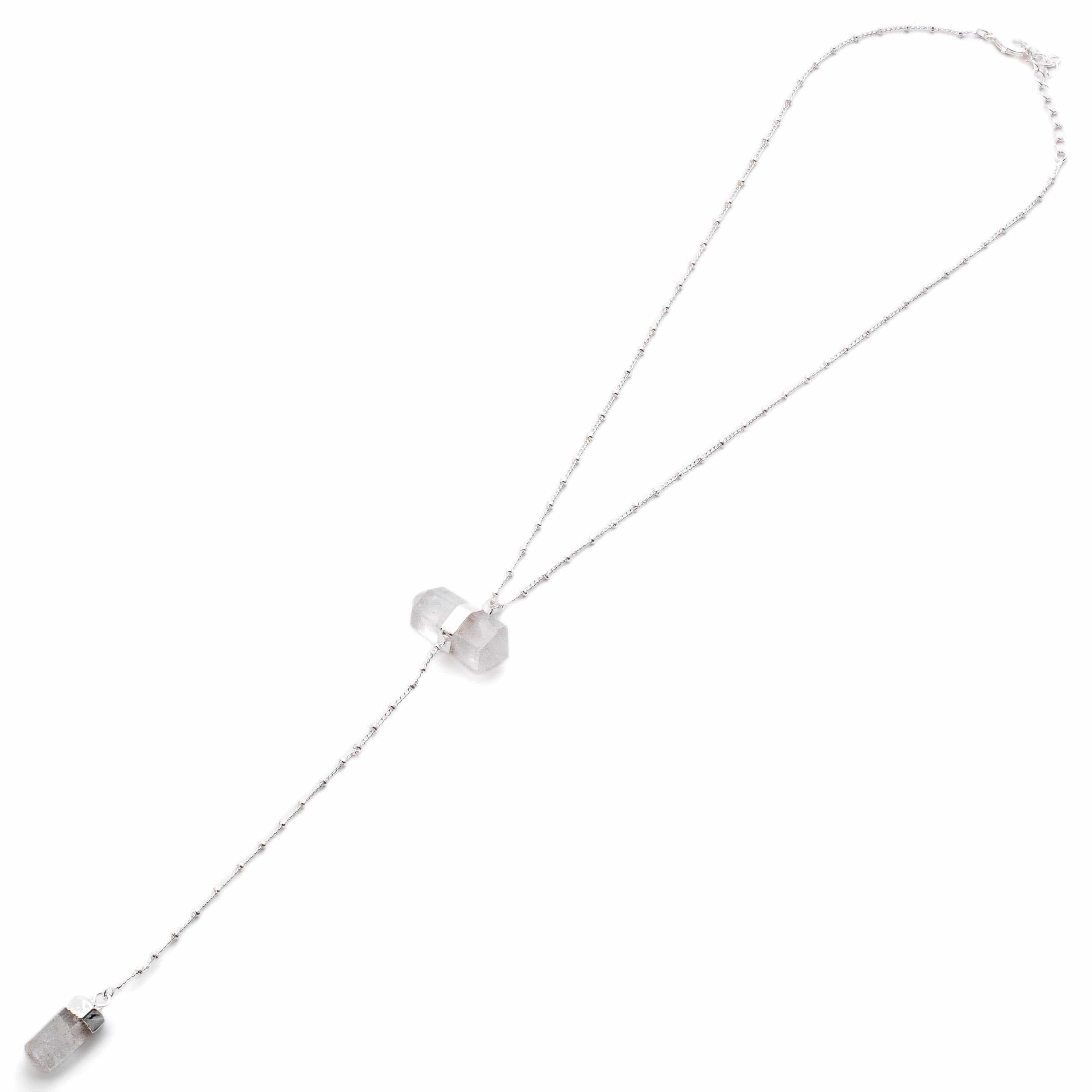 Kalifano Crystal Jewelry Quartz Double Point Necklace CJN-2032-QZ