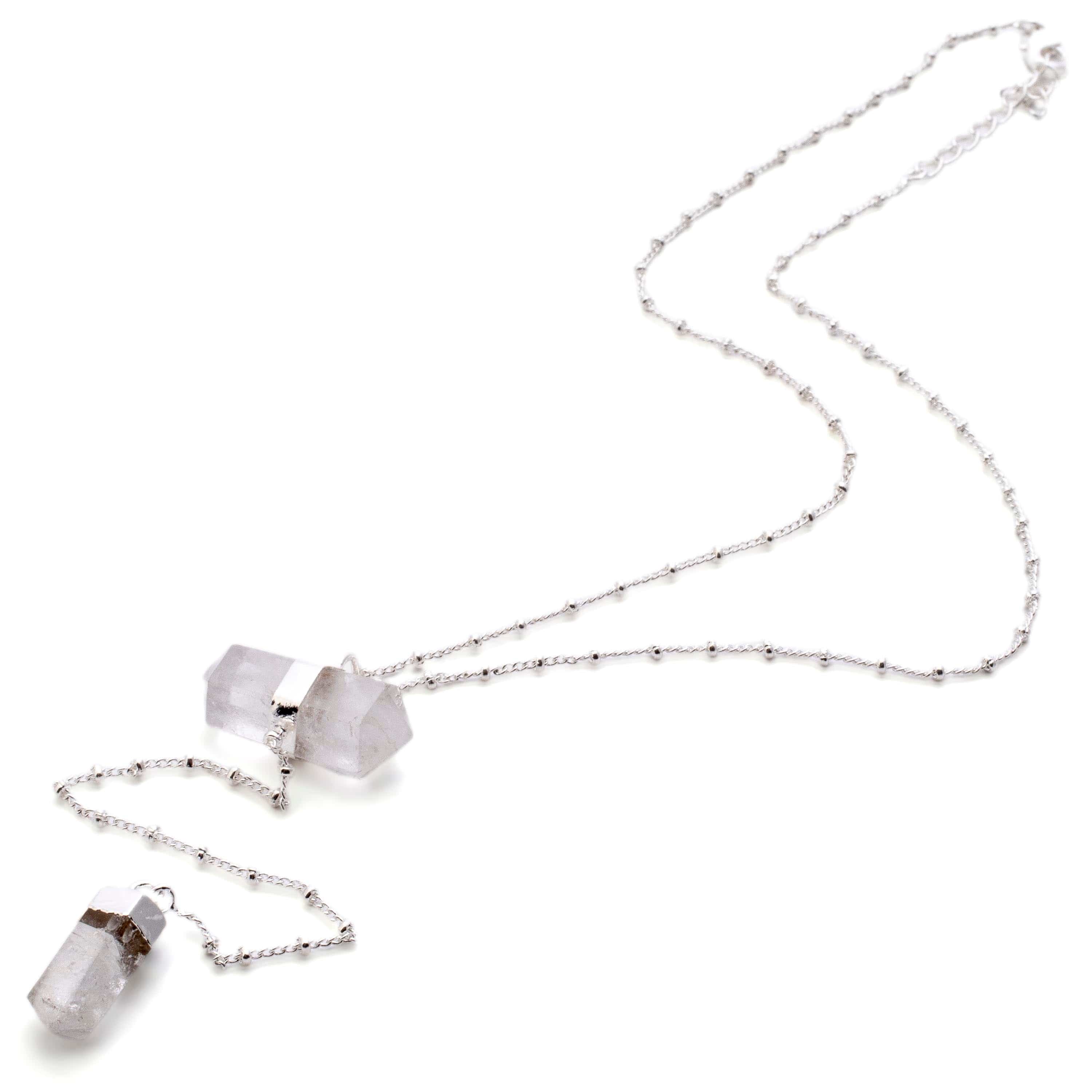 Kalifano Crystal Jewelry Quartz Double Point Necklace CJN-2032-QZ