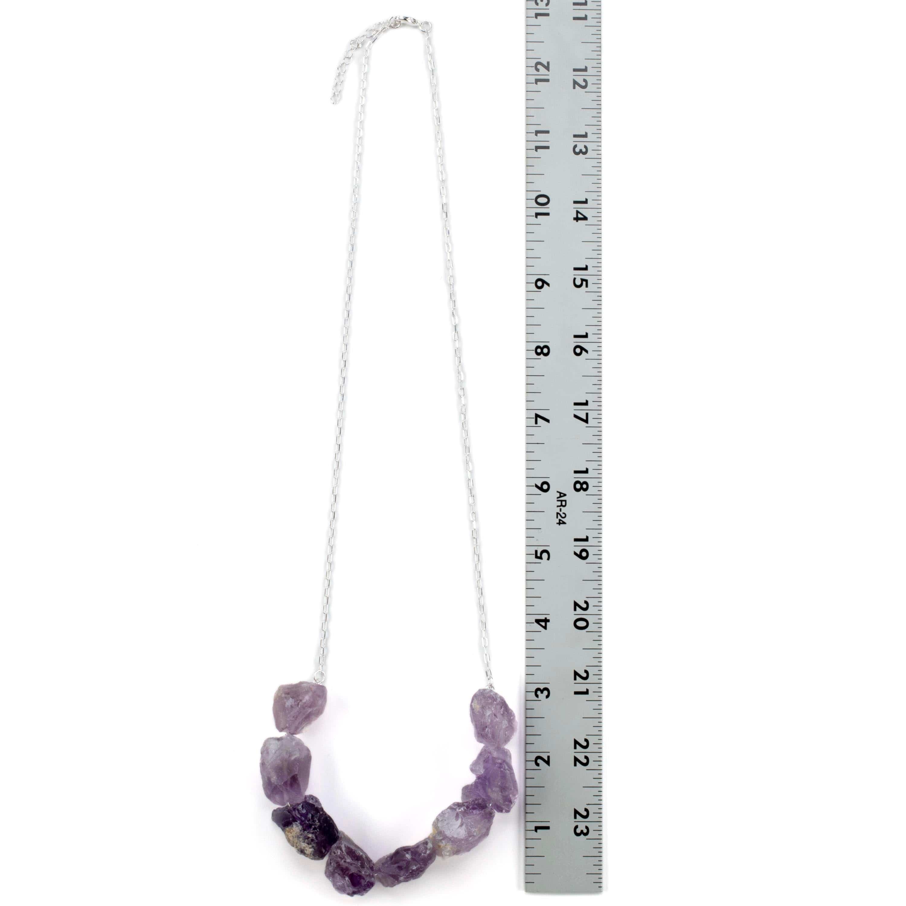 Kalifano Crystal Jewelry Rough Amethyst Necklace CJN-2046-AM